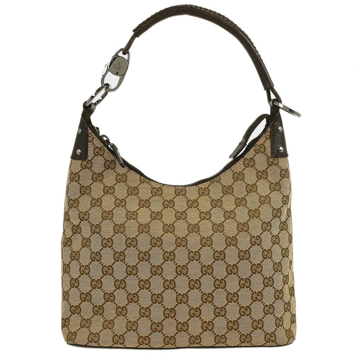 Gucci Gucci Ring Handle Zip Hobo GG Canvas Size ONE SIZE - 1 Thumbnail
