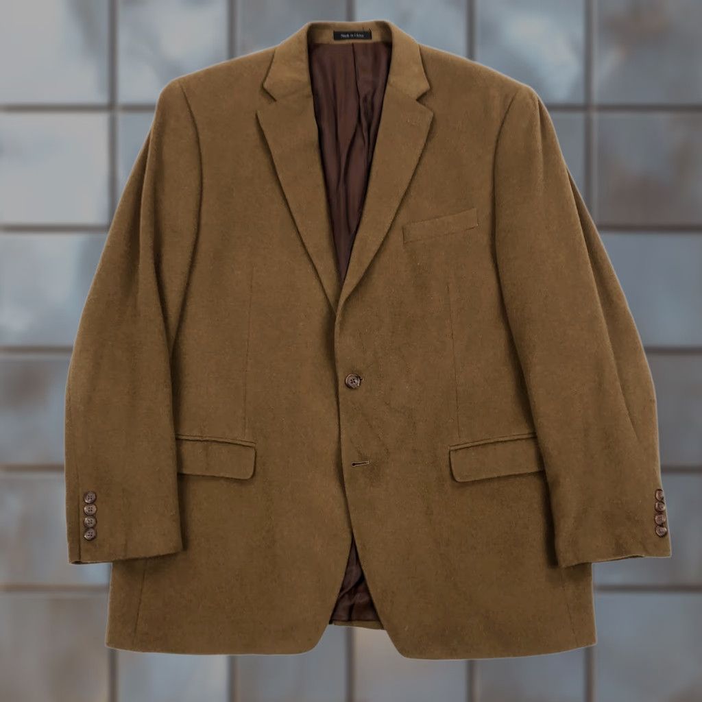 Ralph Lauren Ralph Lauren Men’s 46L Camel Hair Two Button Blazer Jacket Brown Size 46R - 1 Thumbnail