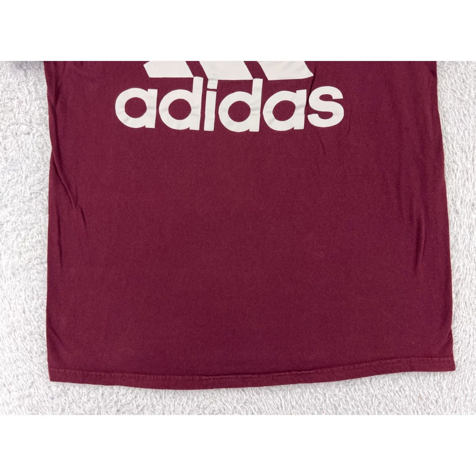 Adidas Adidas Shirt Mens Medium Red Short Sleeve Crew Neck Logo 100% Cotton T-Shirt Sports Body 1990s Size US M / EU 48-50 / 2 - 6 Thumbnail