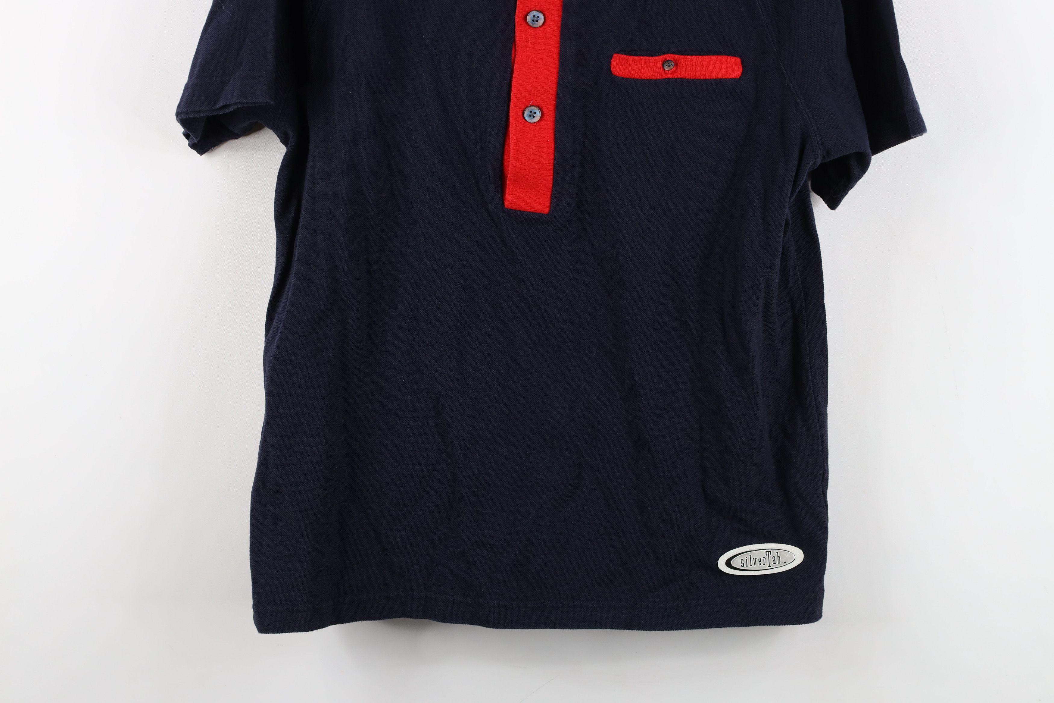 Levi's Vintage 90s Levis SilverTab Spell Out Collared Polo Shirt Size L / US 10 / IT 46 - 3 Thumbnail