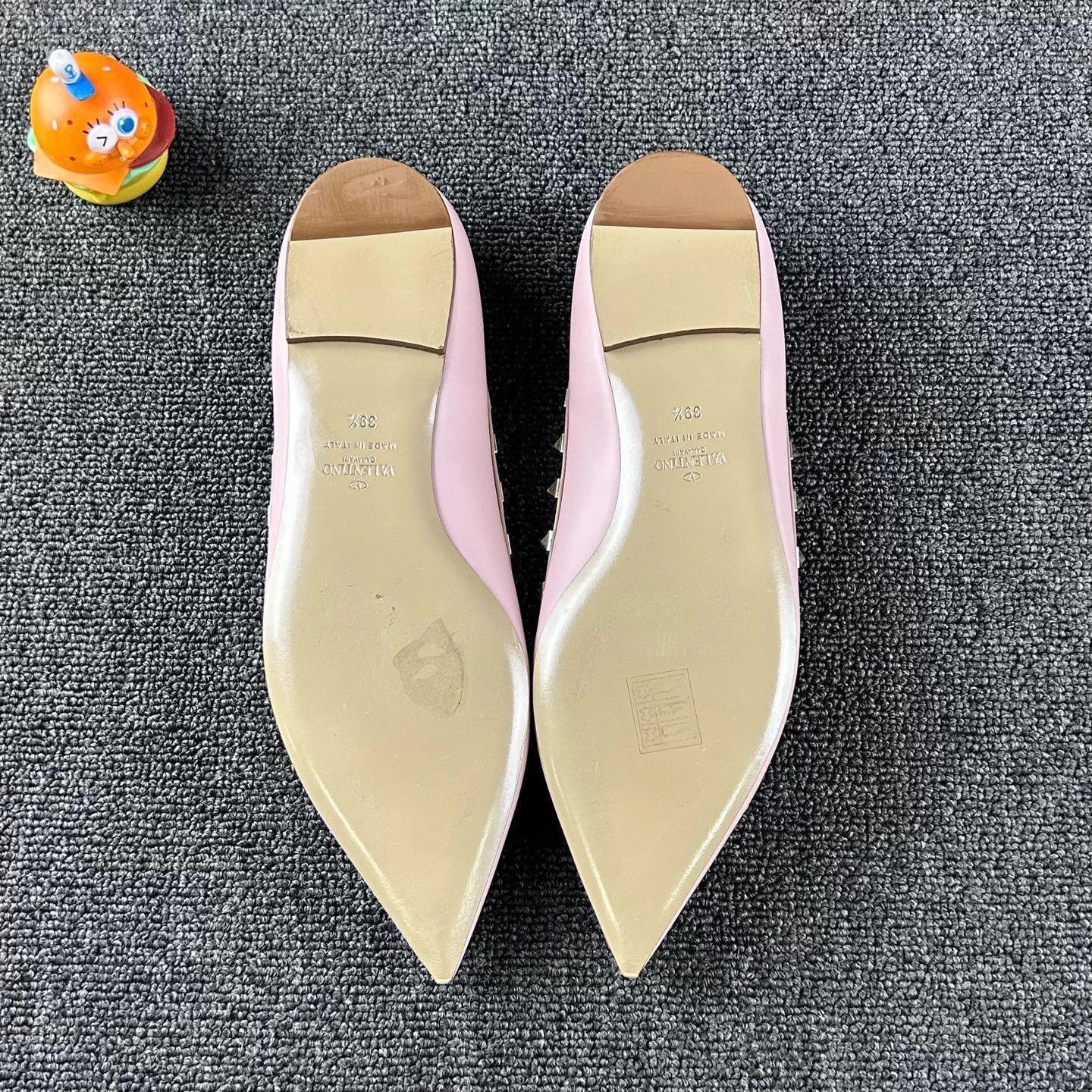 Valentino Valentino Pink Flat with Studs EUR 39.5 Size US 8.5 / IT 38.5 - 6 Thumbnail