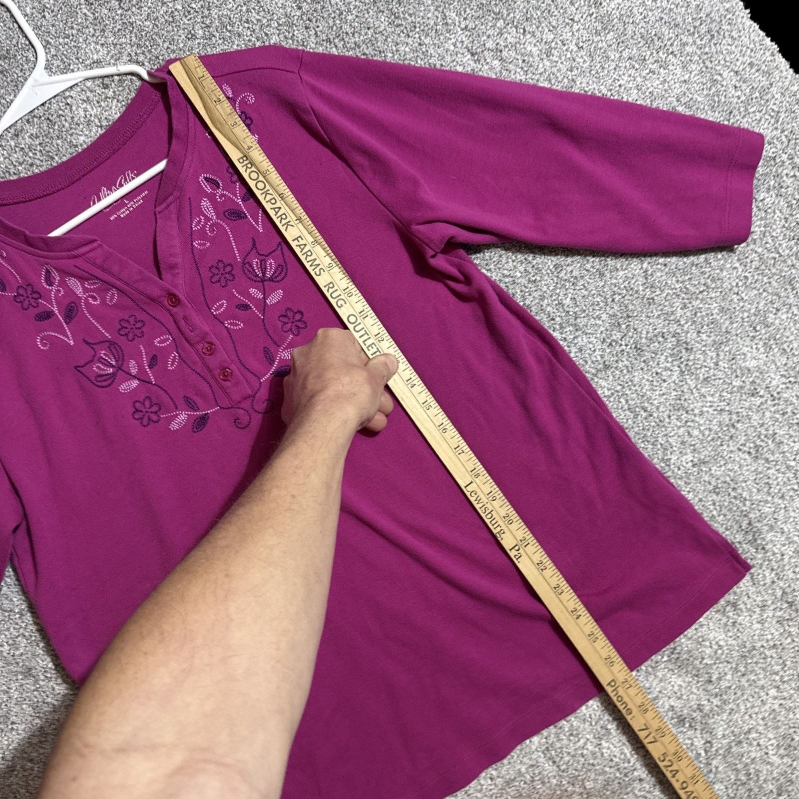 Other Y2K Embroidered Top Womens L Grandmacore Floral Dainty Boho Size L / US 10 / IT 46 - 2 Thumbnail