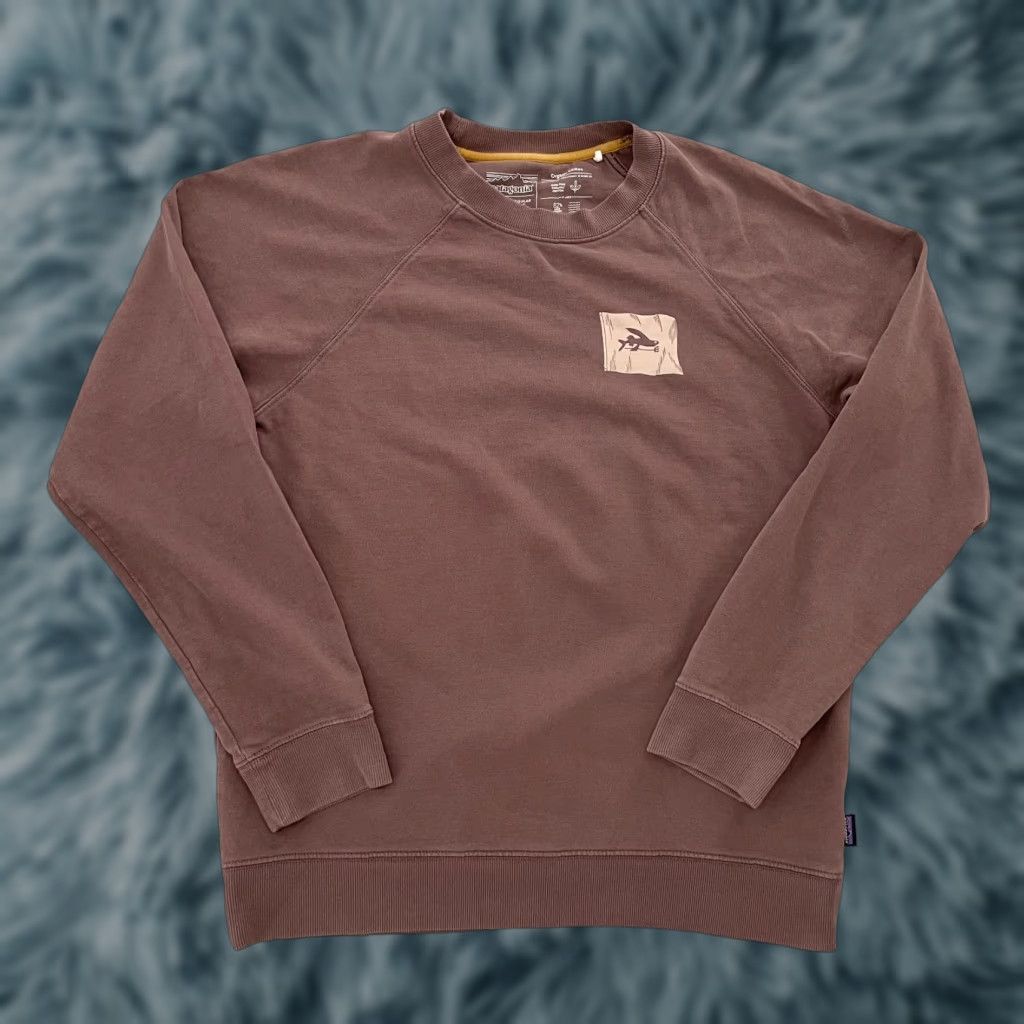 Patagonia Patagonia Sweatshirt Adult Medium Brown Flying Fish Surf Activism Logo Mens M Size US M / EU 48-50 / 2 - 1 Thumbnail