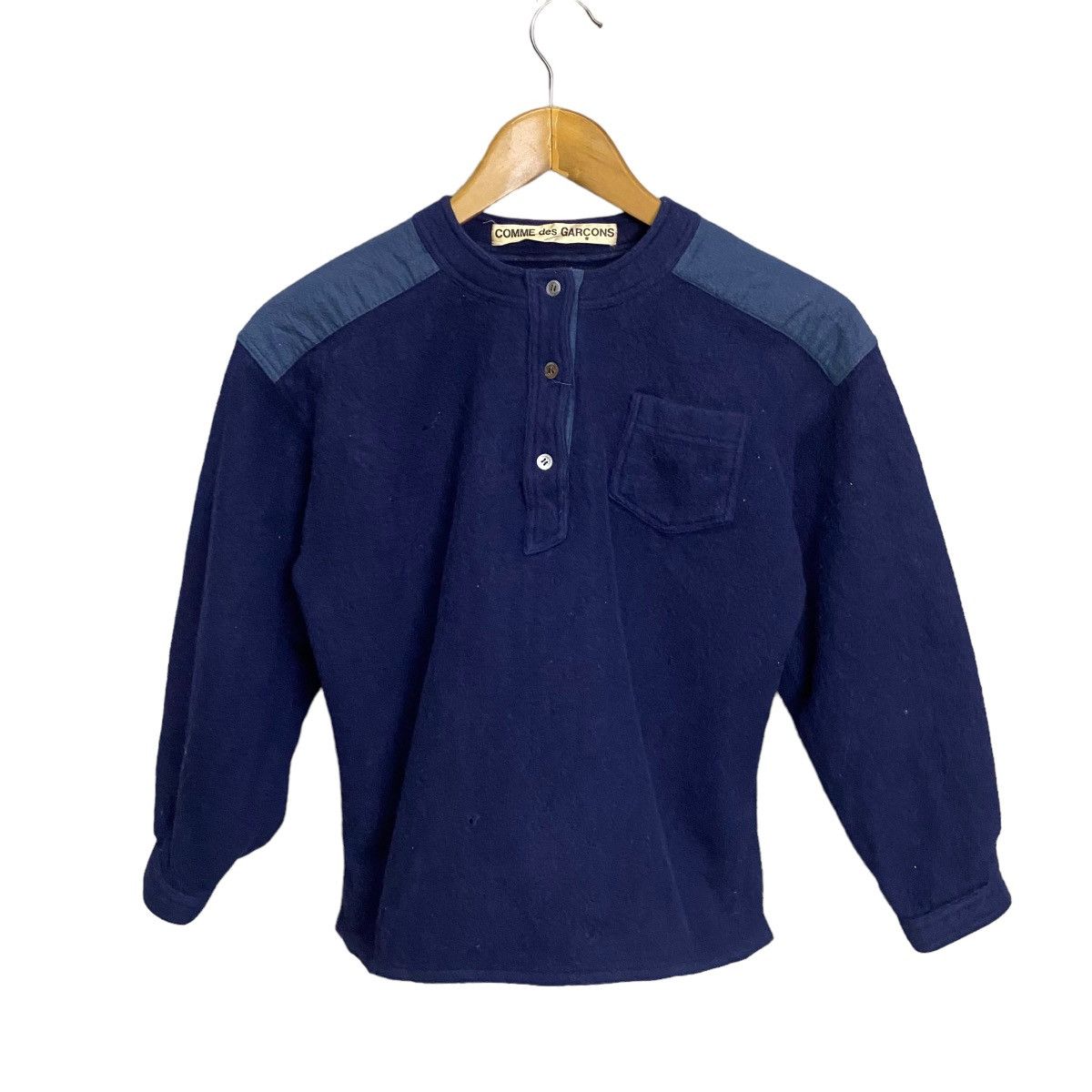 CDG by Comme des Garcons Comme Des Garcons 80s wool henley single pocket Size XS / US 0-2 / IT 36-38 - 1 Thumbnail