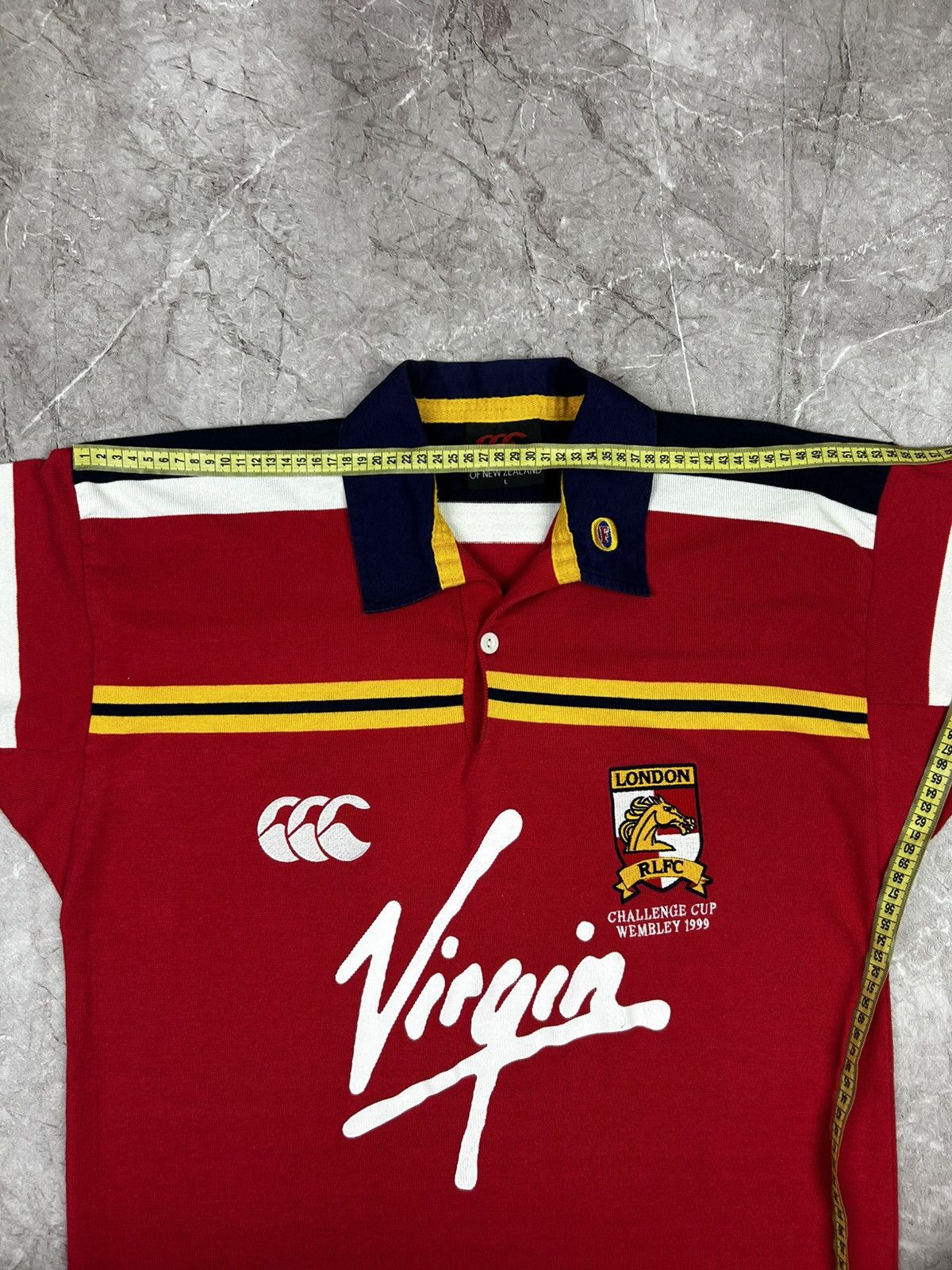 Canterbury of New Zealand Vintage Canterbury 1999 London Broncos Rugby Jersey Home Size US L / EU 52-54 / 3 - 13 Thumbnail