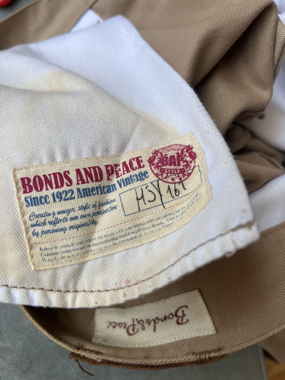 Vintage Bonds & Peace Japan Painter Khaki Flare Chinos Pant Size US 30 / EU 46 - 22 Thumbnail