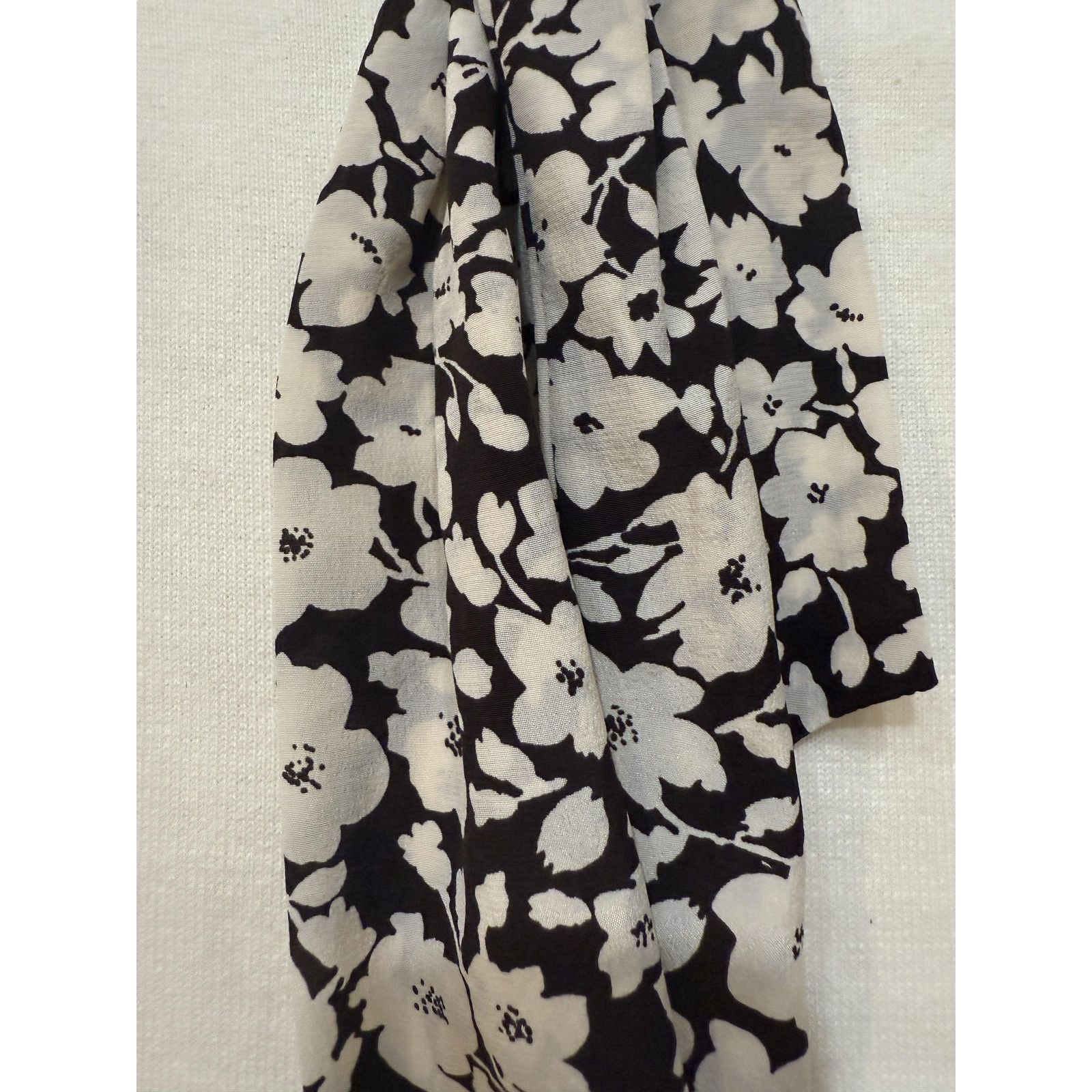 Lauren Ralph Lauren Lauren Ralph Lauren Top Women 1X White Blk Floral Silk Scarf Size XL / US 12-14 / IT 48-50 - 2 Thumbnail
