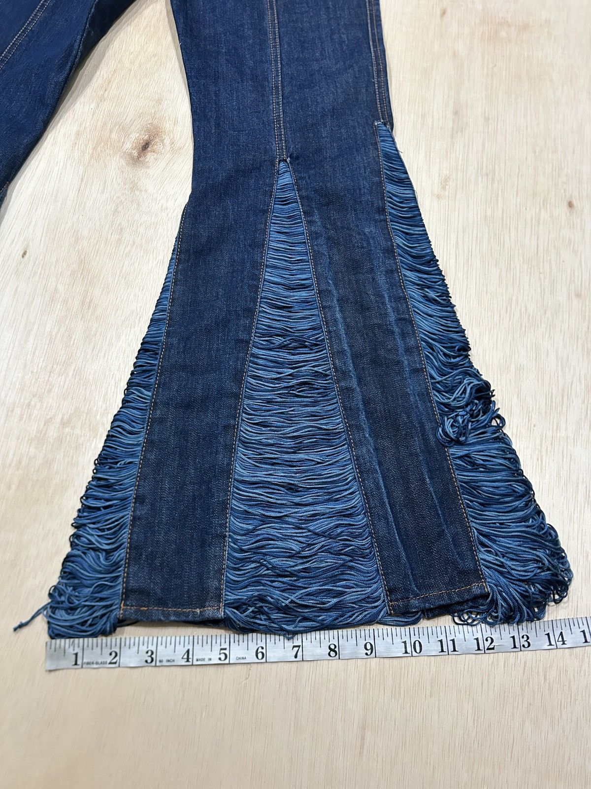 Designer × Jean Paul Gaultier Jean Paul Gaultier ‘Fringed’ JPG Flared Jeans Size 30" / US 8 / IT 44 - 19 Thumbnail