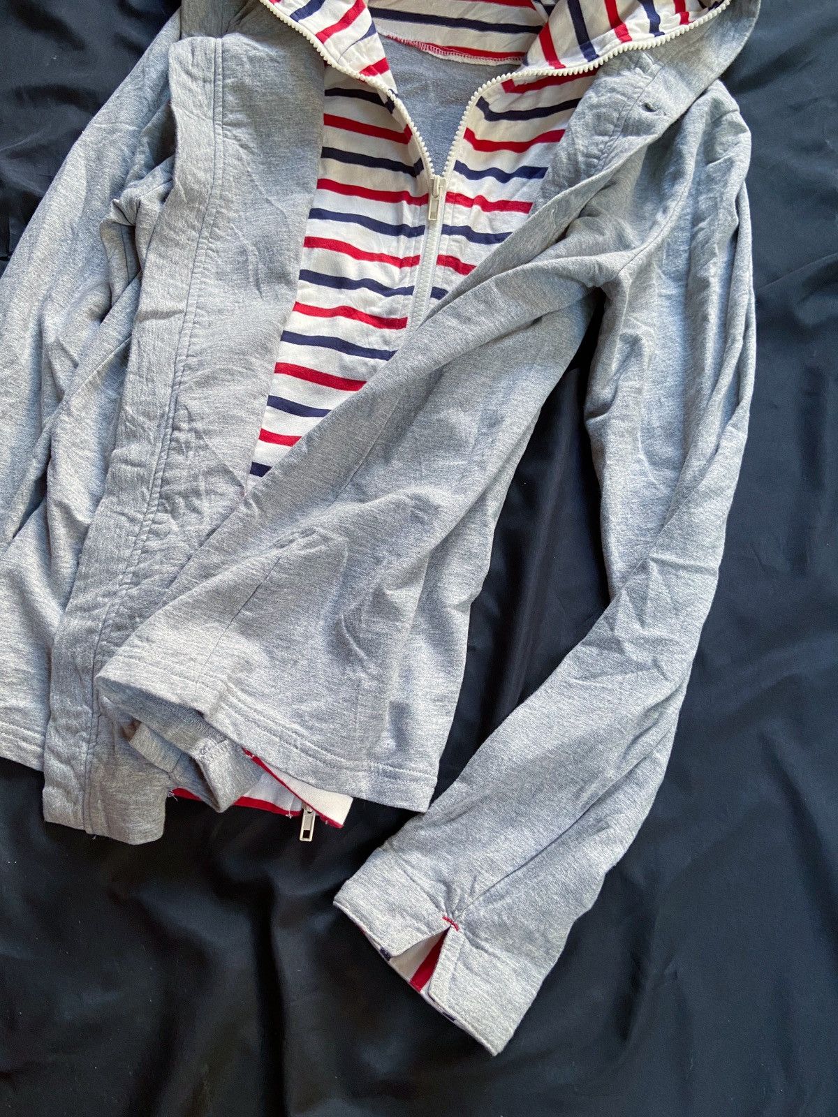 Isamu Katayama Backlash APACHE VINTAGE DOUBLE LAYER STRIPED CASUAL ZIP HOODIE Size US S / EU 44-46 / 1 - 7 Thumbnail