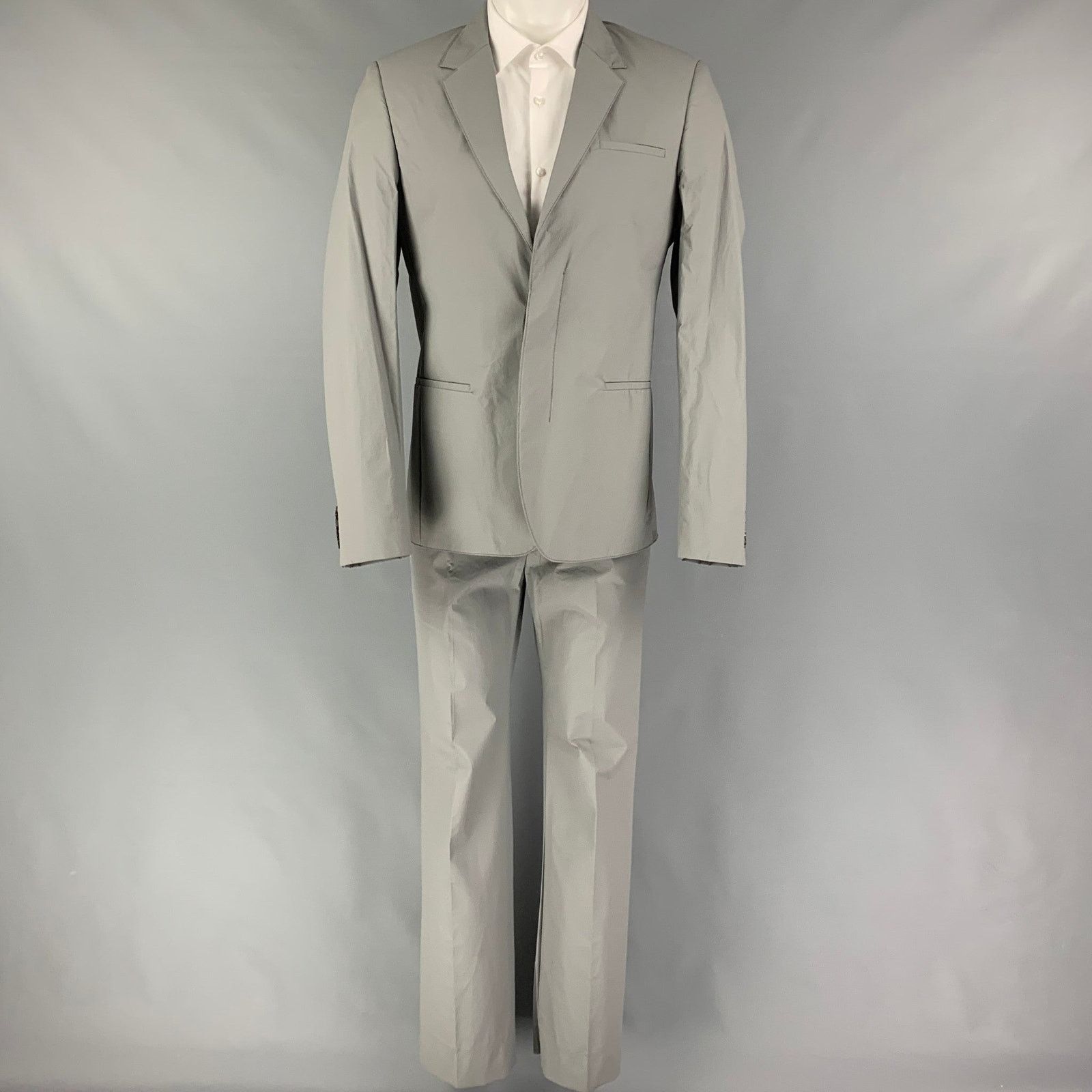 Calvin Klein CALVIN KLEIN COLLECTION 38 Grey Polyurethane Polyester Suit Size 38R - 2 Thumbnail