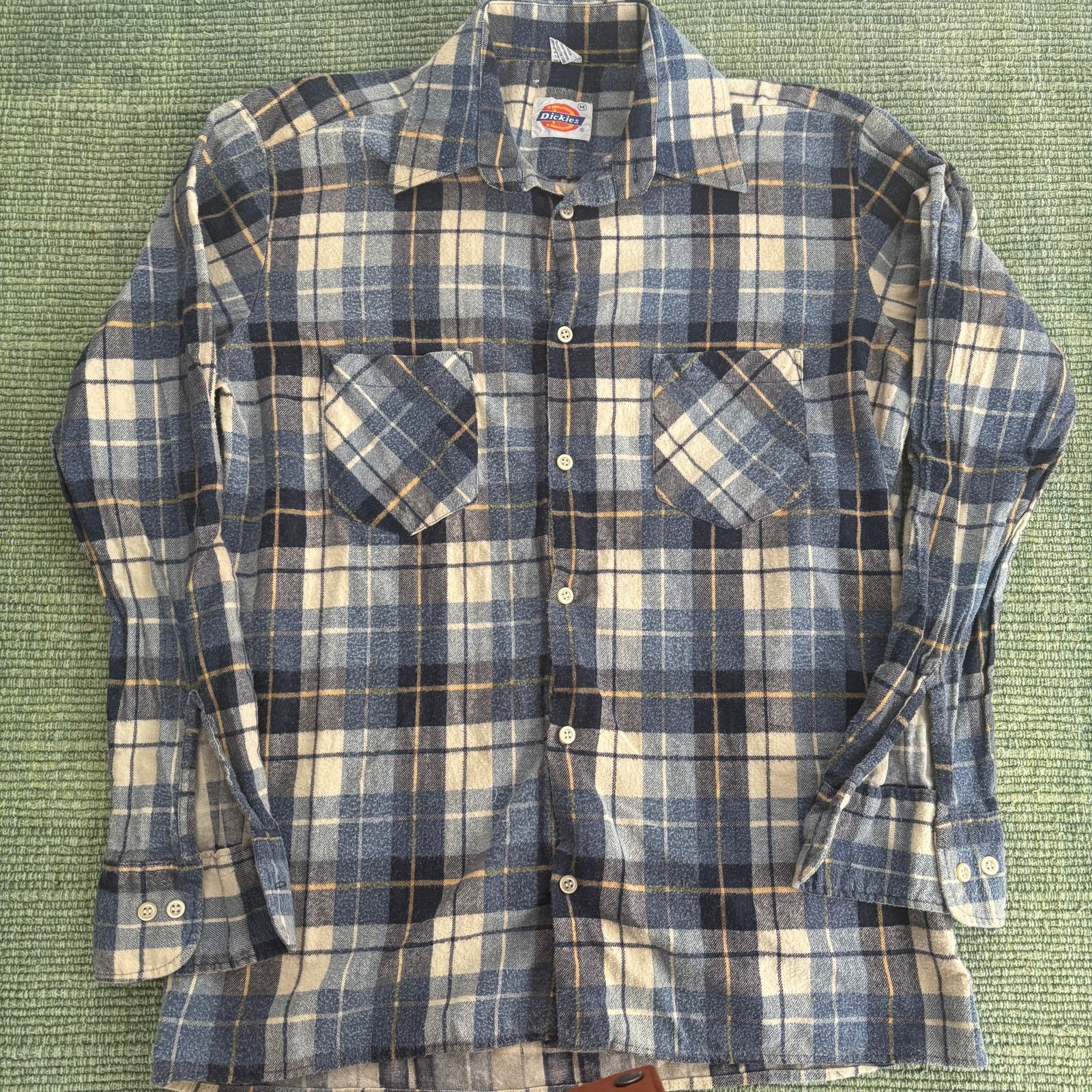 Dickies × Vintage 1980s dickies cotton plaid mens button up flannel shirt Size US L / EU 52-54 / 3 - 2 Thumbnail