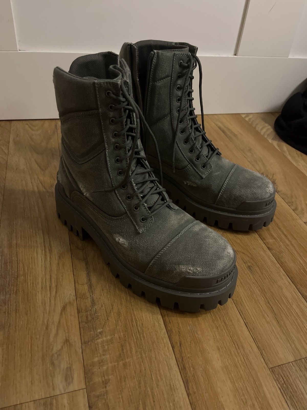 Balenciaga Balenciaga Canvas Strike Boots / kaki Size US 8 / EU 41 - 7 Thumbnail