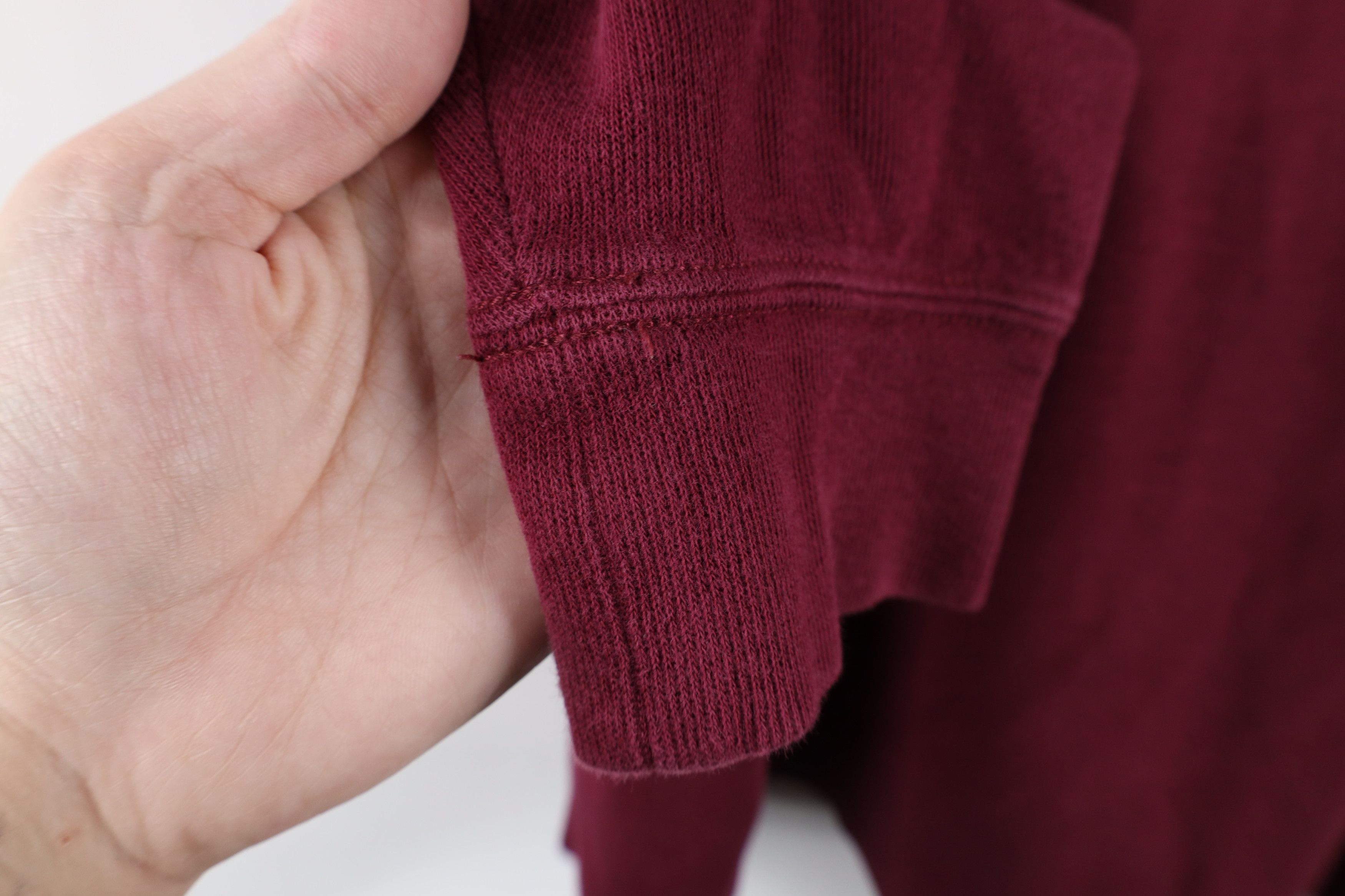 Ralph Lauren × Vintage Ralph Lauren Rib Knit Half Zip Pullover Sweater Maroon Size US L / EU 52-54 / 3 - 7 Thumbnail
