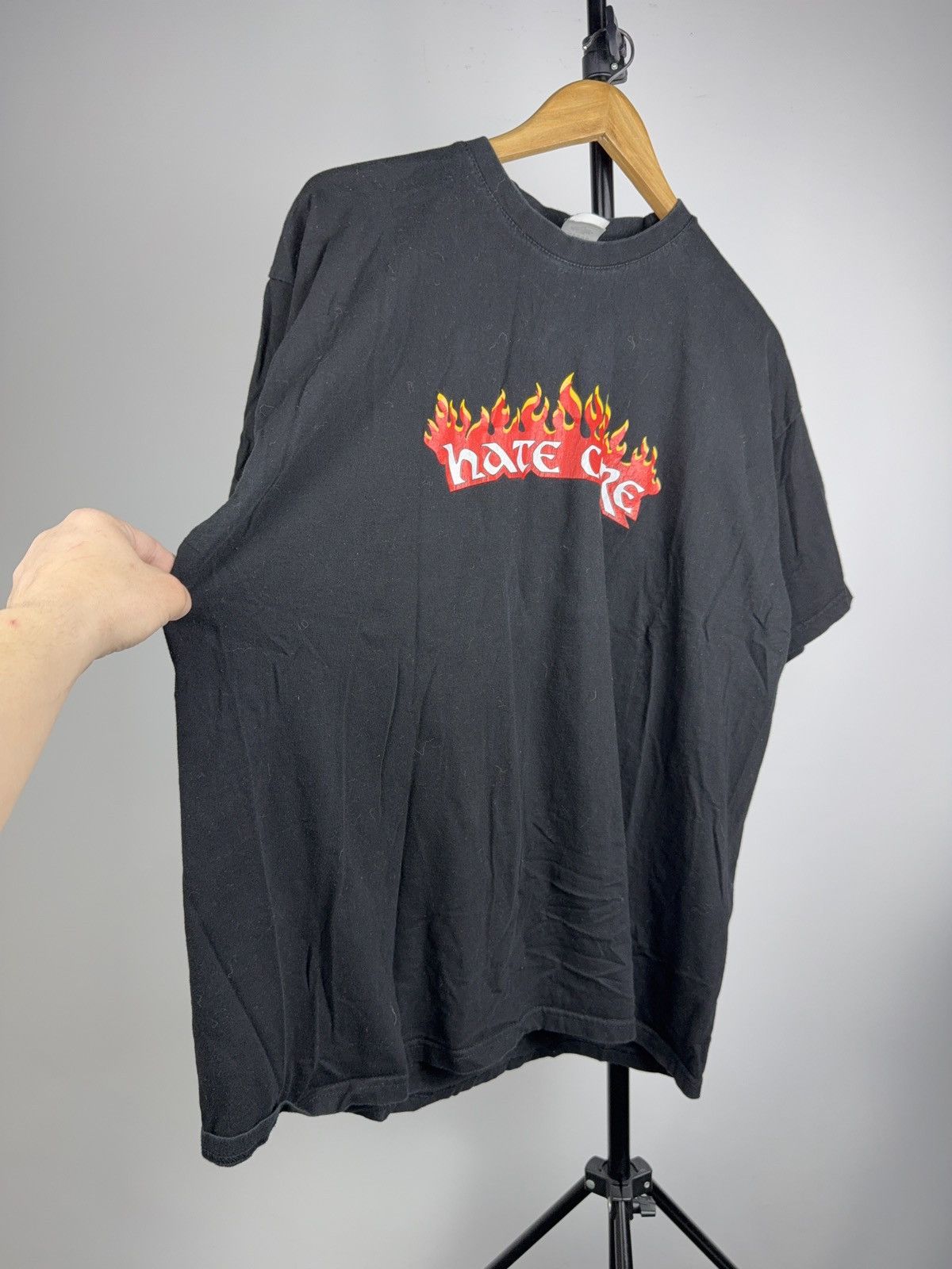 Band Tees Vintage 90s Hate Core Flame Graphic Punk Metal T-Shirt XL Size US XL / EU 56 / 4 - 6 Thumbnail