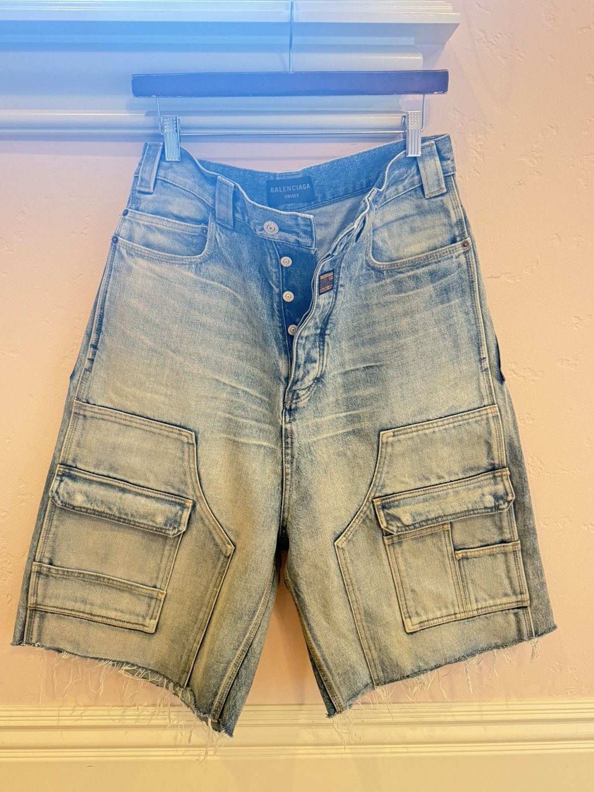 Balenciaga Summer 25 ripped Cargo shorts