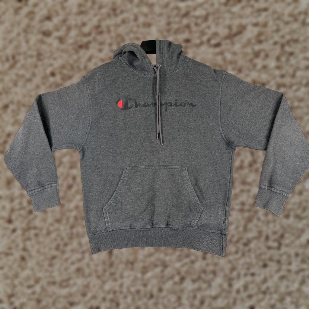 Champion VINTAGE Champion Hoodie Womens Medium Gray Pullover Long Sleeve Cotton Blend with Pockets USA Size M / US 6-8 / IT 42-44 - 1 Thumbnail