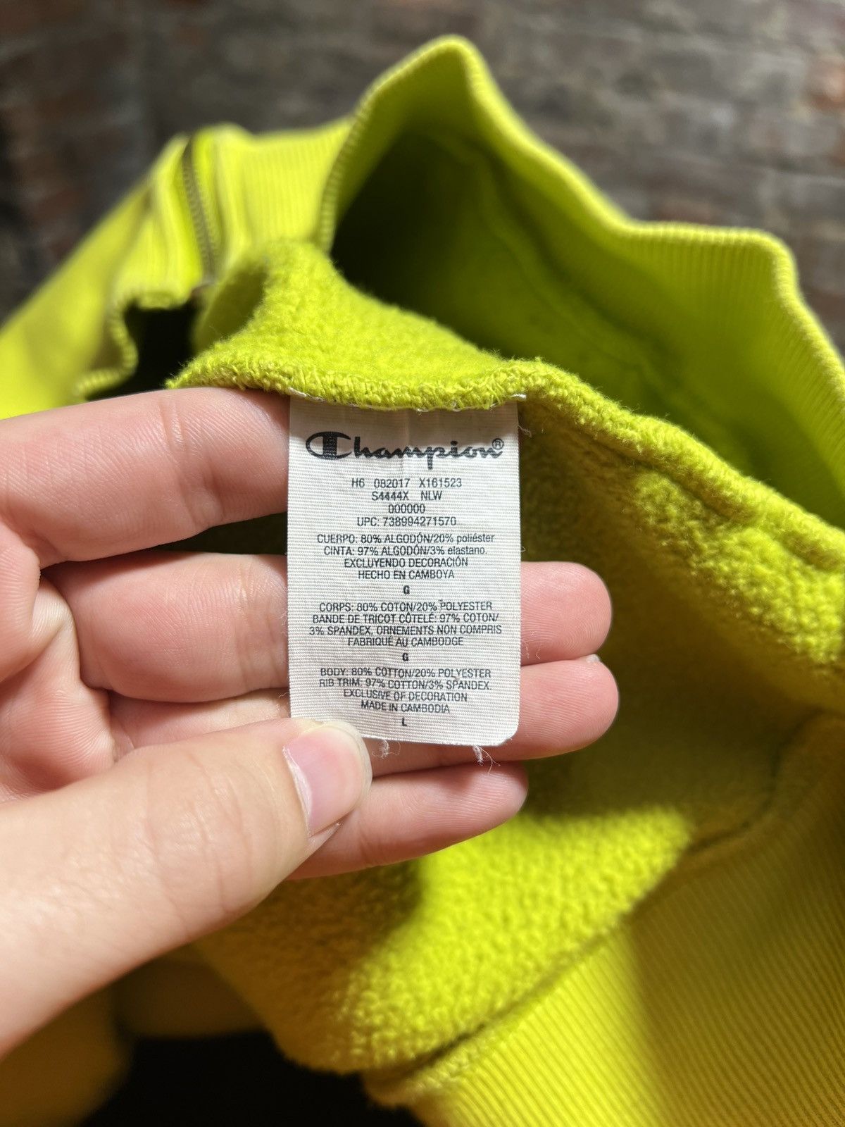Champion × Supreme Supreme x Champion Hood Logo Neon Zip-Up Size US L / EU 52-54 / 3 - 5 Thumbnail