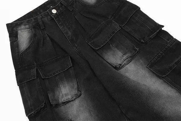 Japanese Brand American retro functional multi-pocket cargo straight jeans Size US 32 / EU 48 - 6 Thumbnail