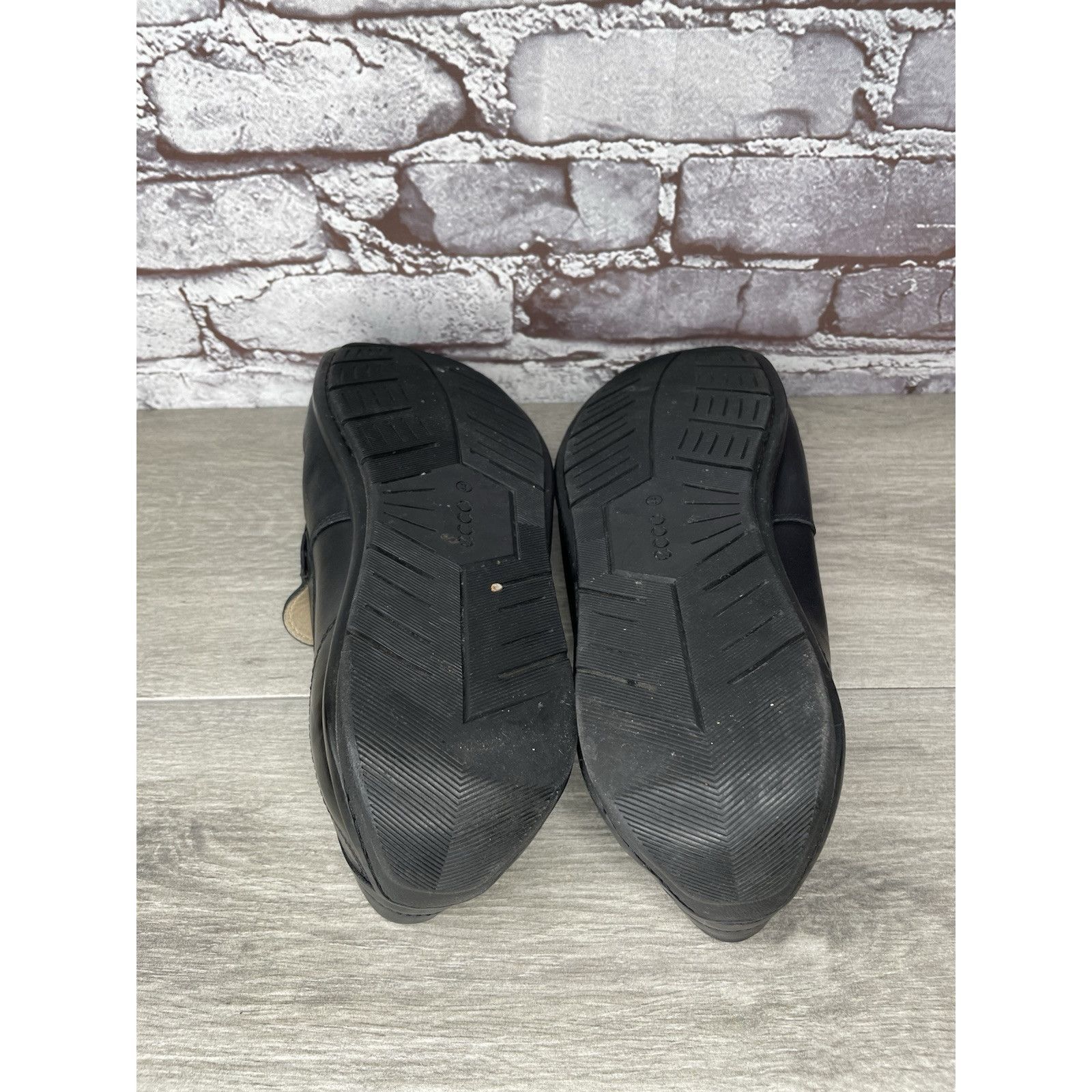 Ecco ECCO Black Leather Driving Loafers Mens Size 44 US 10-10.5 C Size US 11 / EU 44 - 8 Thumbnail