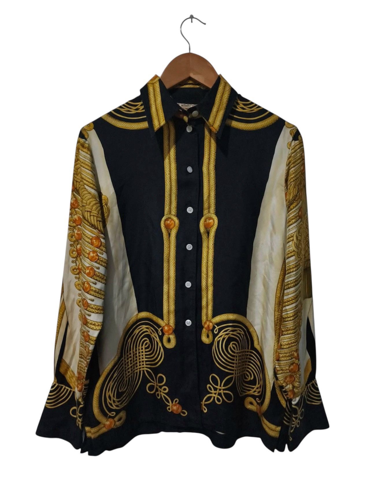 Hermes Hermes Paris Baroque Brandebourgs 1970s silk made in France Size US M / EU 48-50 / 2 - 2 Thumbnail