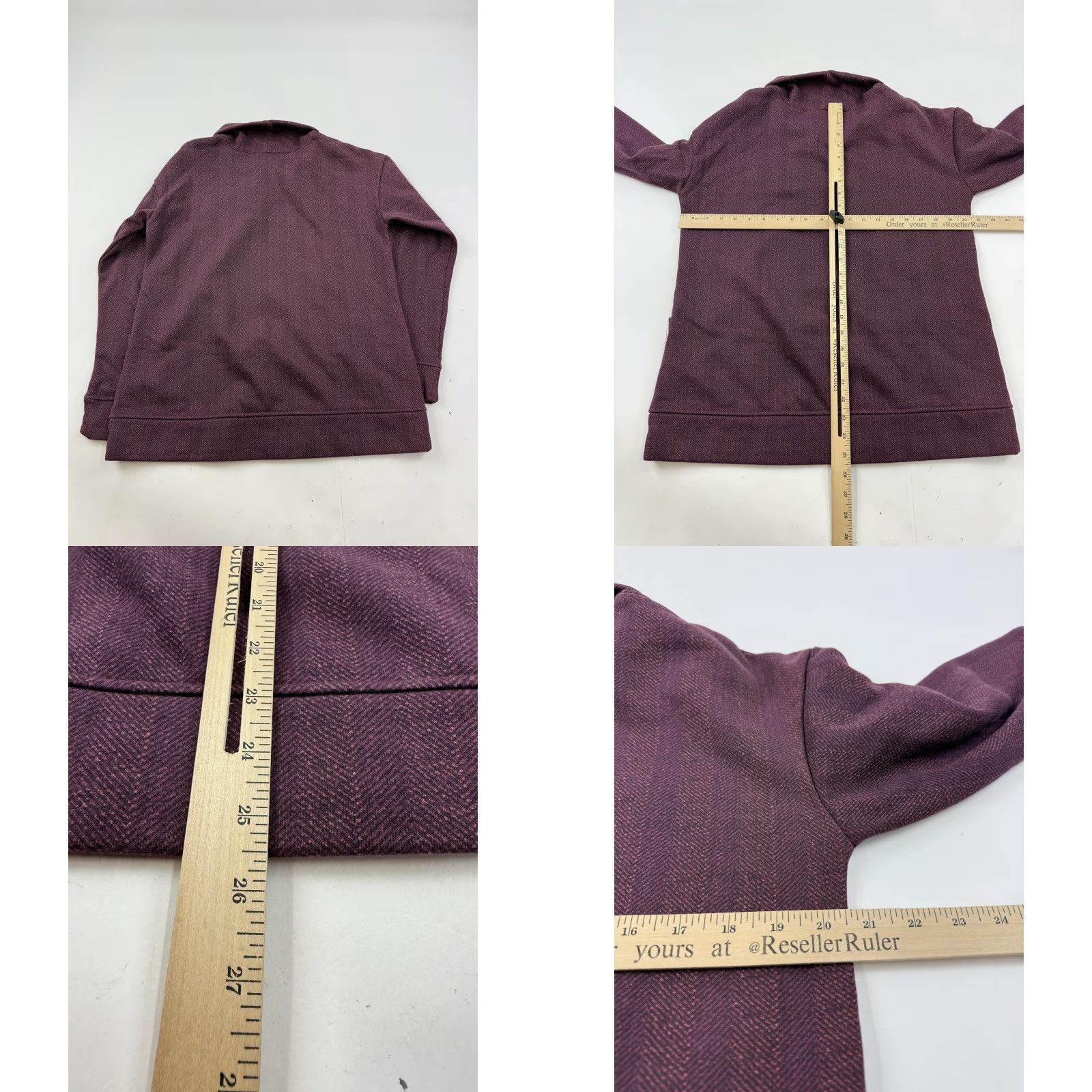 Vintage Columbia Shirt Womens Large Purple Herringbone Fleece Cowl Neck Tunic Top Size L / US 10 / IT 46 - 8 Thumbnail