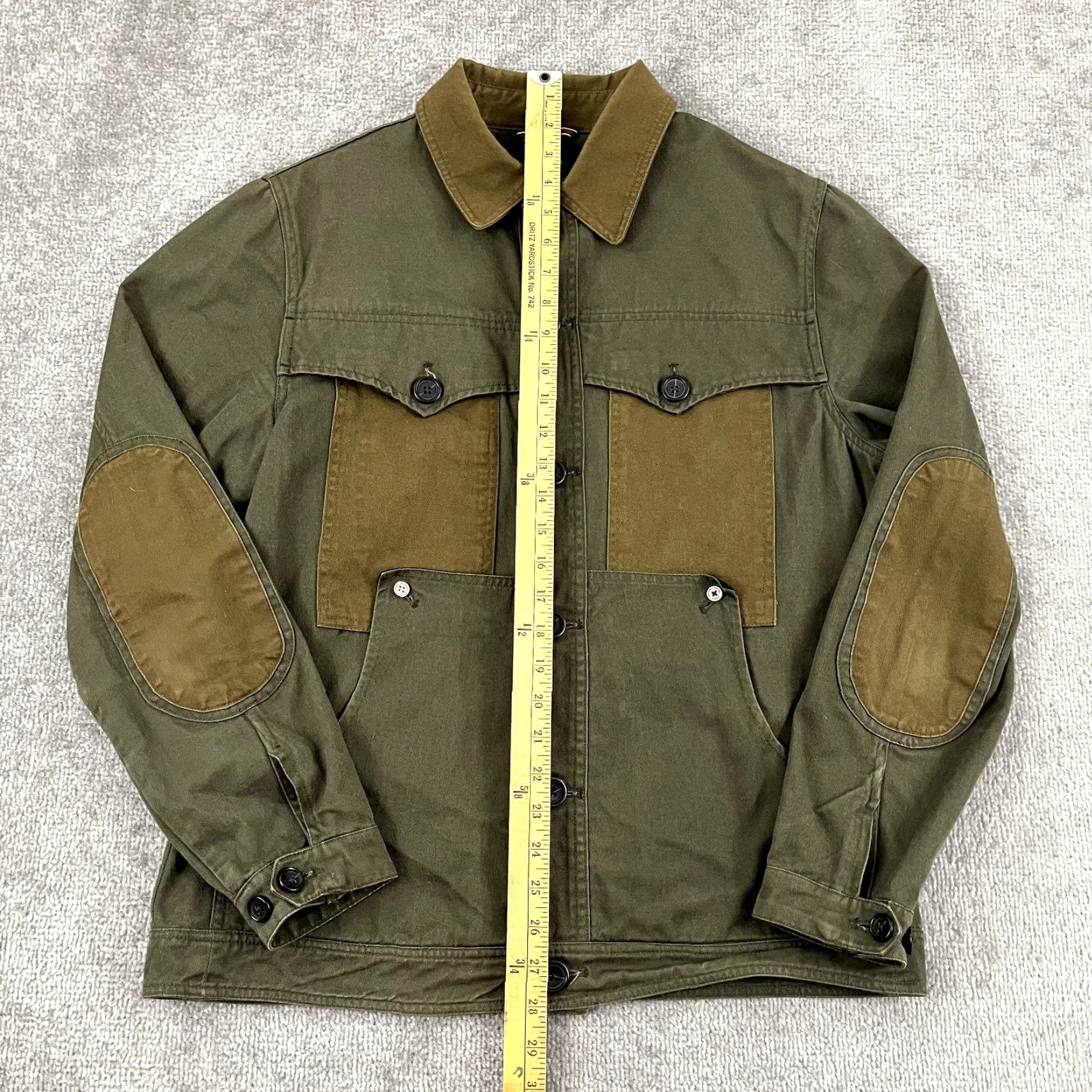 Vintage GOODALE Jacket Mens Medium Green Canvas Elbow Patch Workwear Chore Utility Coat Size US M / EU 48-50 / 2 - 4 Thumbnail