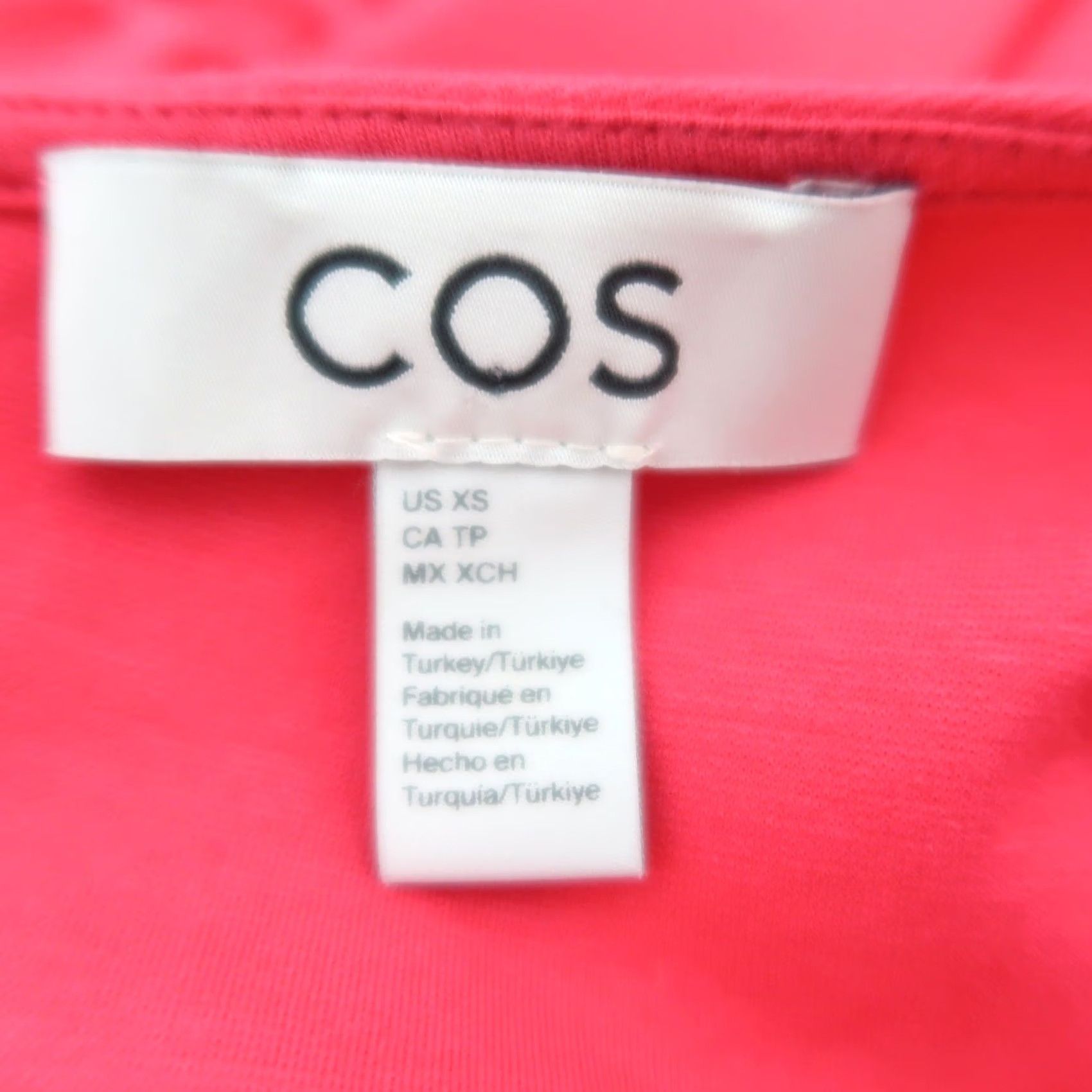 Cos VINTAGE Cos hot pink drop waist gathered asymmetrical midi dress XS Size XS / US 0-2 / IT 36-38 - 6 Thumbnail