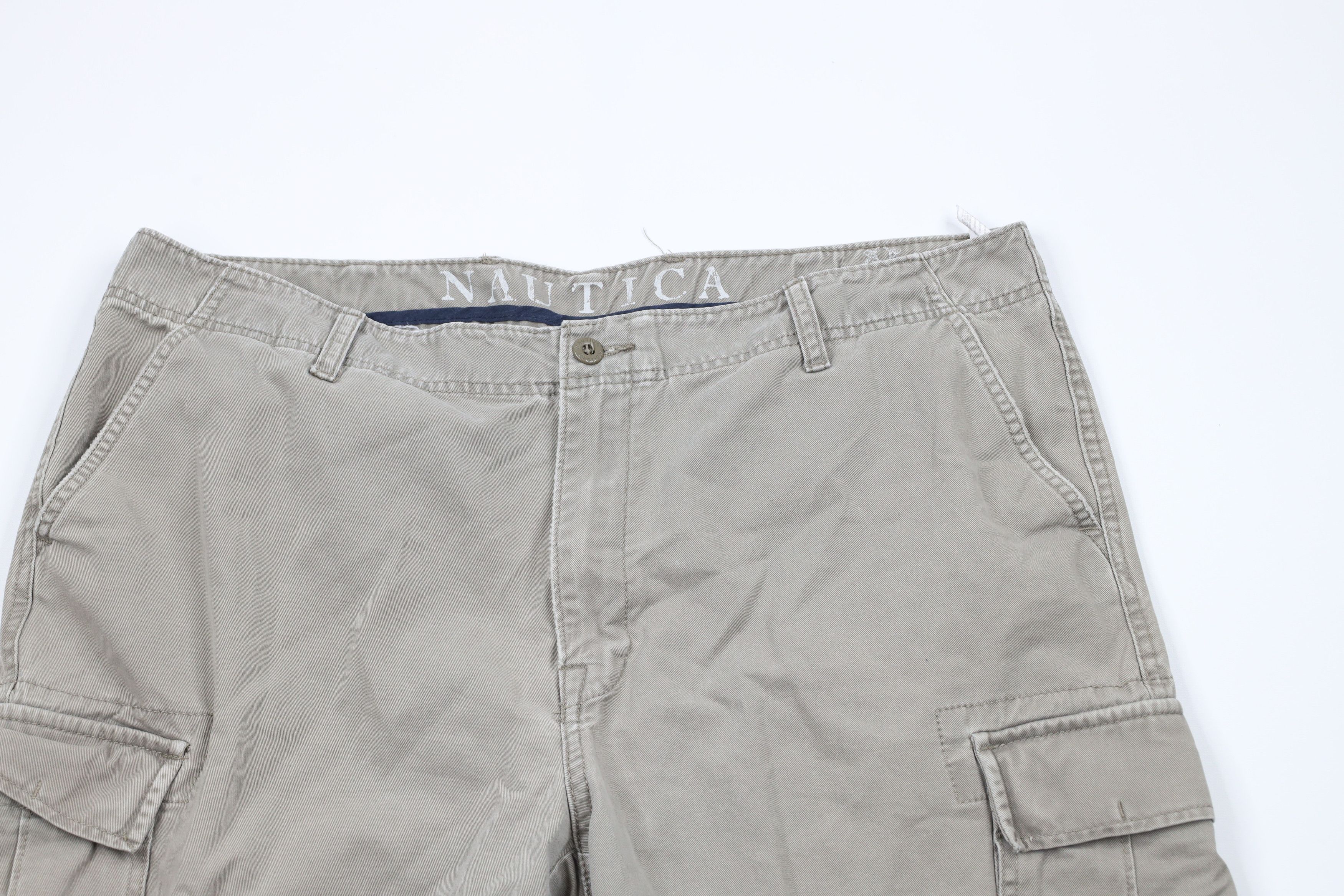 Nautica × Vintage Vintage 90s Nautica Baggy Fit Wide Leg Cargo Pants Beige Size US 40 / EU 56 - 2 Thumbnail