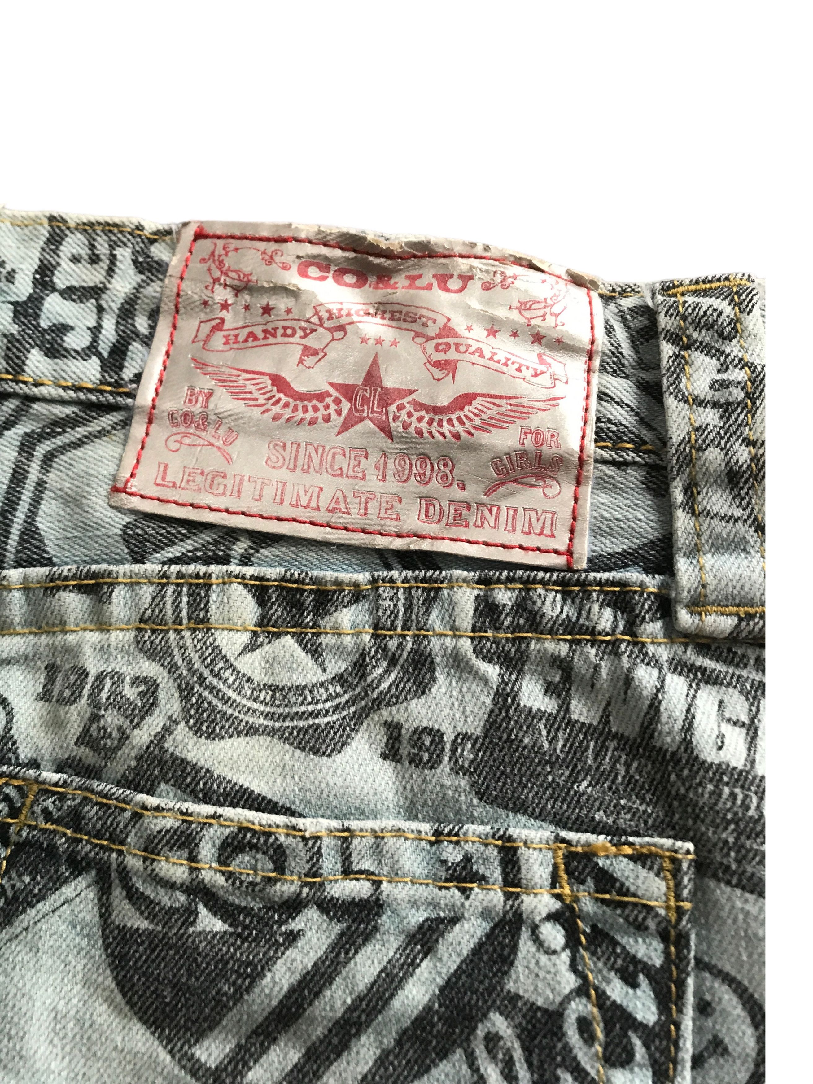Hysteric Glamour × Japanese Brand Co&Lu printed jeans hysteric glamour inspired japanese brand Size US 29 - 6 Thumbnail