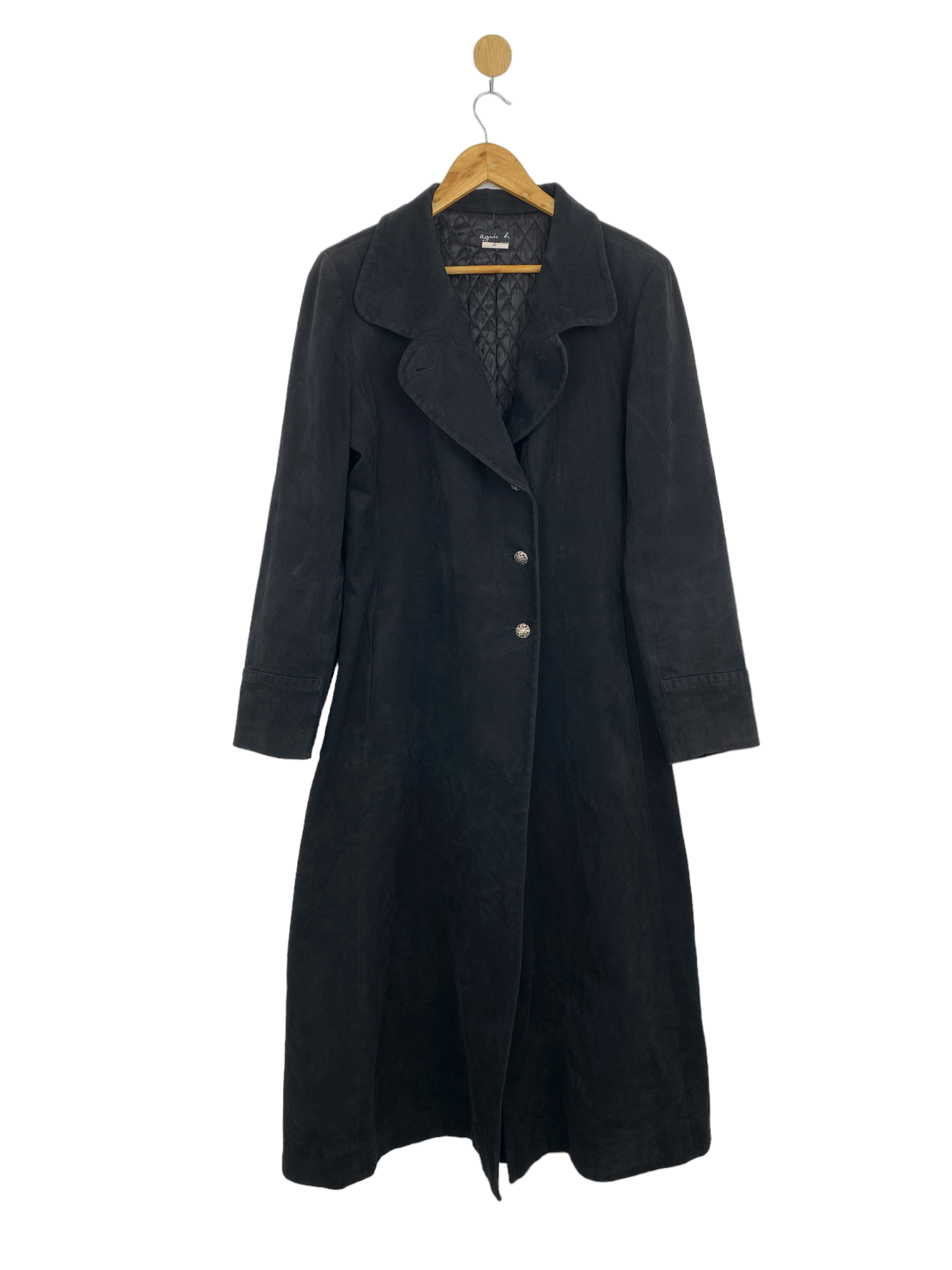 agnes b. Agnes B Paris Long Coat Black Made in France MJ0106Z Size US M / EU 48-50 / 2 - 1 Thumbnail