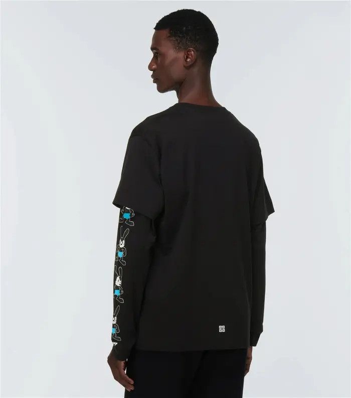 Givenchy o1loc1c0824 Double Layer T-Shirt in Black Size US L / EU 52-54 / 3 - 2 Thumbnail