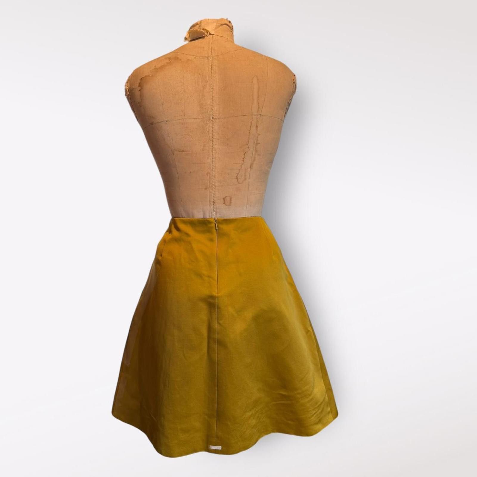Max Mara Max Mara Yellow Pleated Skirt Size L Size 36" / US 14 / IT 50 - 2 Thumbnail
