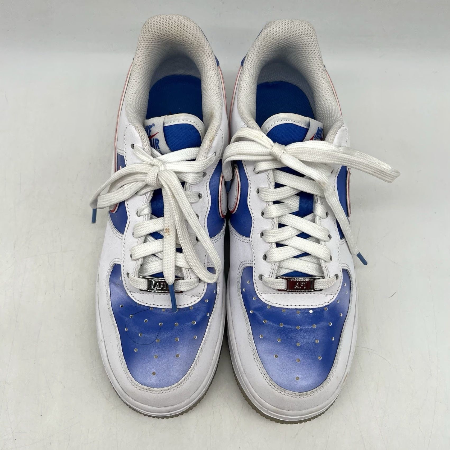 Nike Nike Air Force 1 Low New Jersey Nets Hardwood Classics Men M 7 / W 9 White Leather Sneaker Classic Nike Air Force 1 Mens Shoes 2020-Now Size US M / EU 48-50 / 2 - 3 Thumbnail