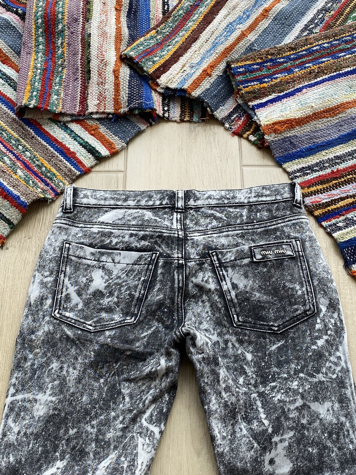 2009 Miu Miu Painted Logo Pants