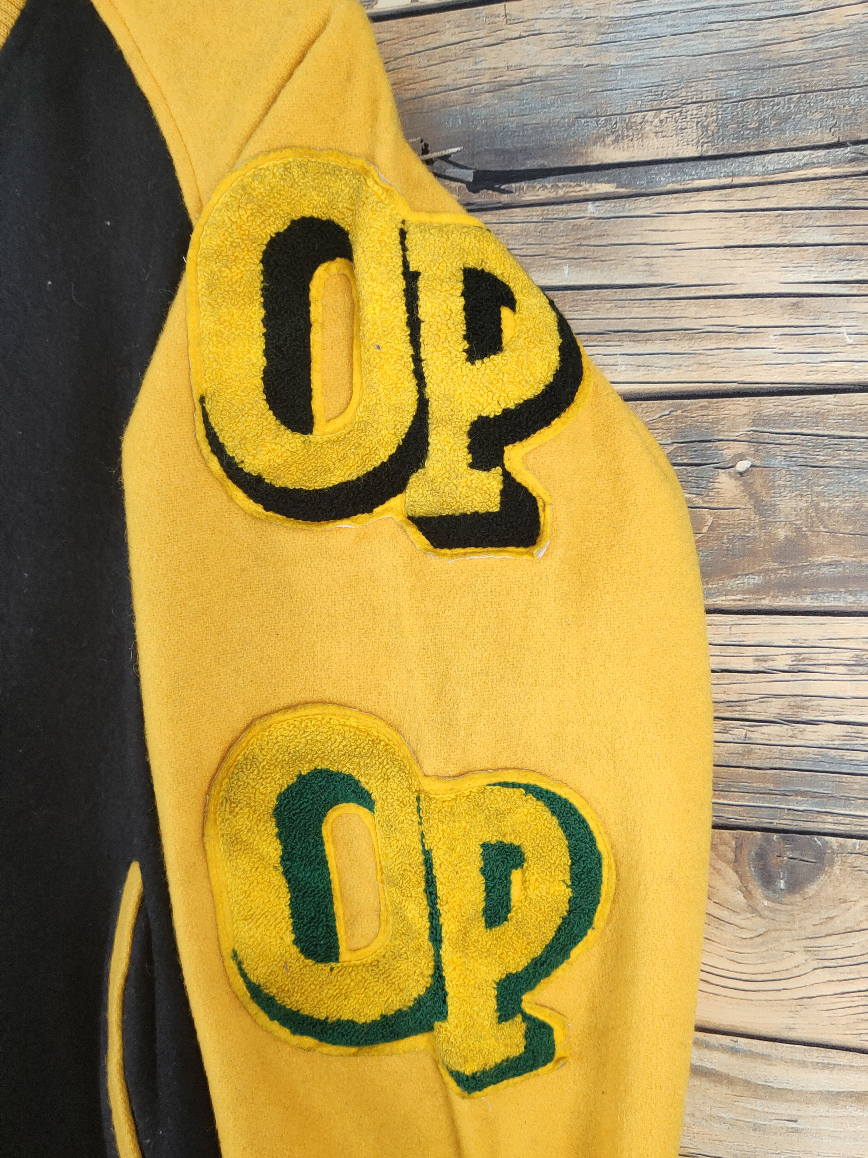 Ocean Pacific DL Ocean Pacific Black japan Varsity Jacket #W1225 Size US M / EU 48-50 / 2 - 6 Thumbnail