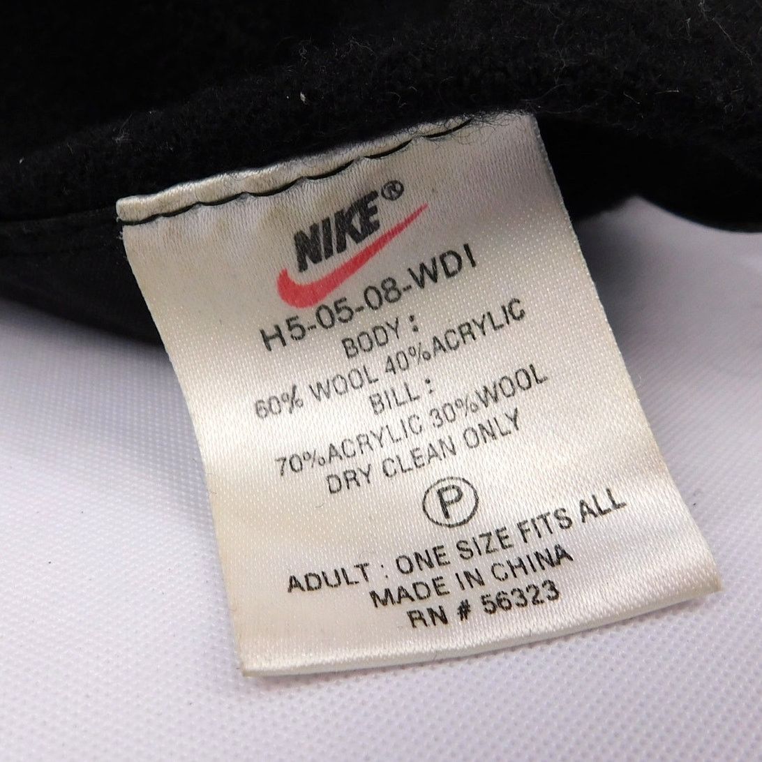 Nike Vintage Nike Black Wool Strapback Hat Cap Tonal Swoosh Y2K Size ONE SIZE - 8 Thumbnail