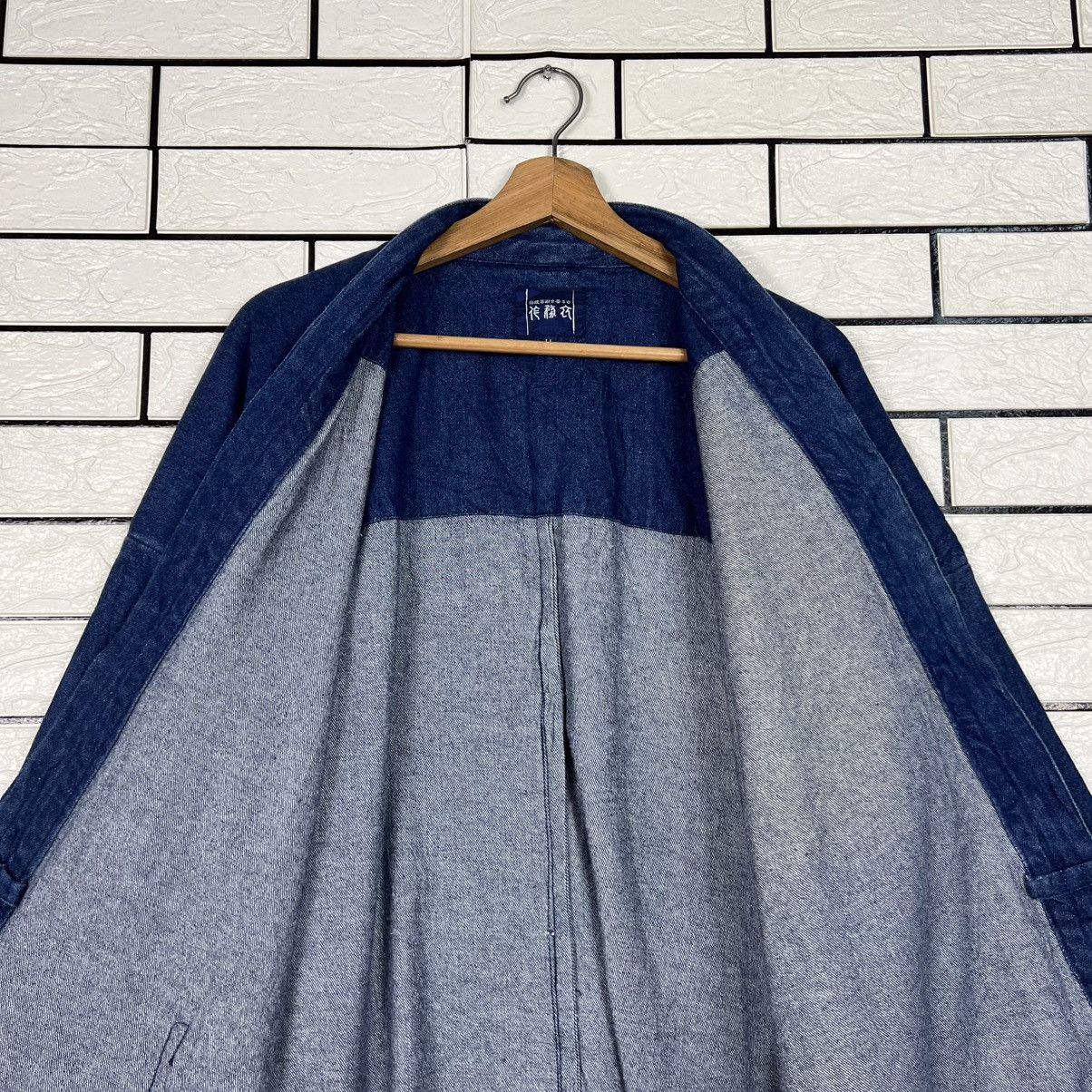Japanese Brand Vintage KIMONO Blue Indigo Denim Hanten Jacket #4053-C184 Size US L / EU 52-54 / 3 - 12 Thumbnail