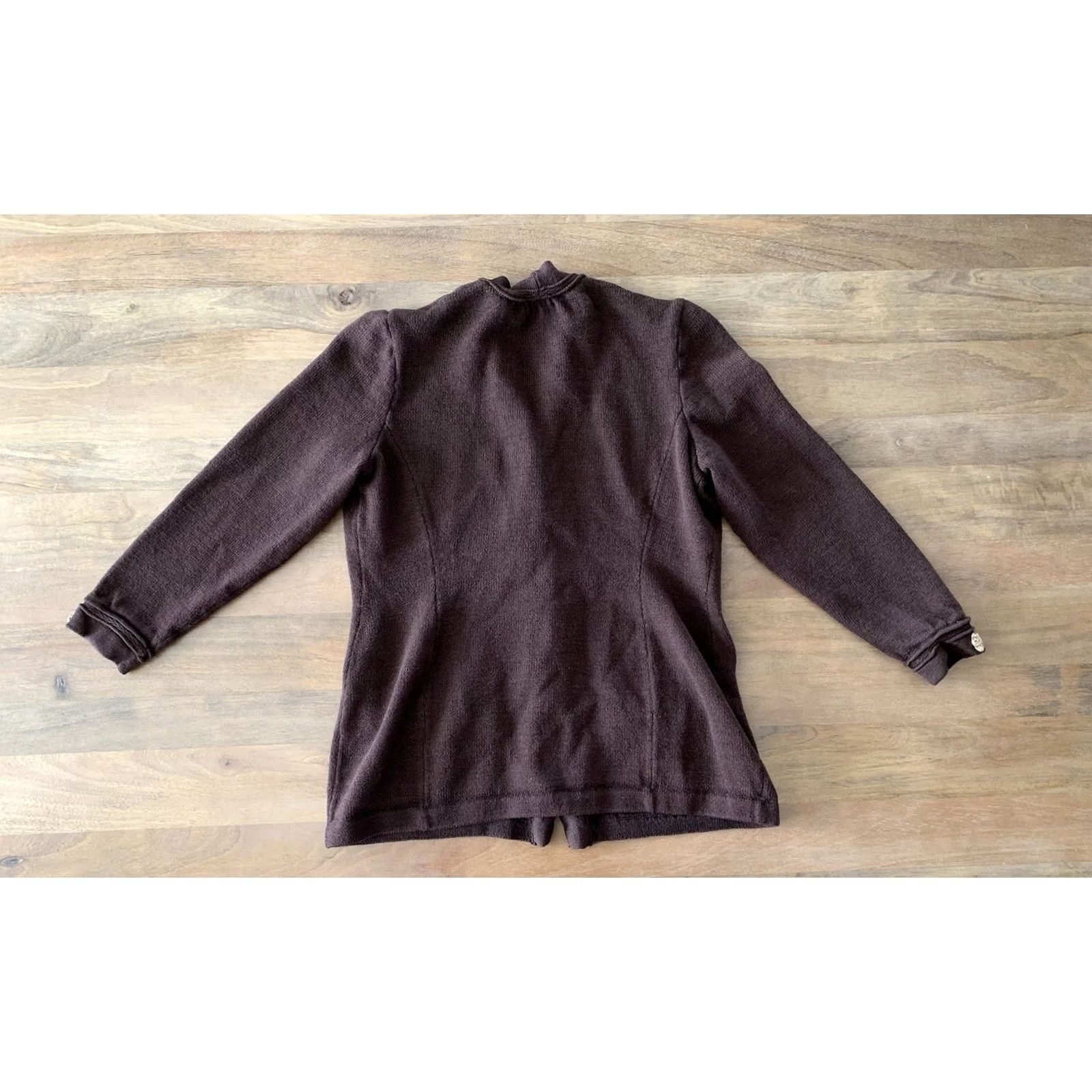 Vintage VINTAGE St John Cardigan Sweater Brown 80s 90s Pockets Buttons Knit Women Size 4 Size S / US 4 / IT 40 - 2 Thumbnail