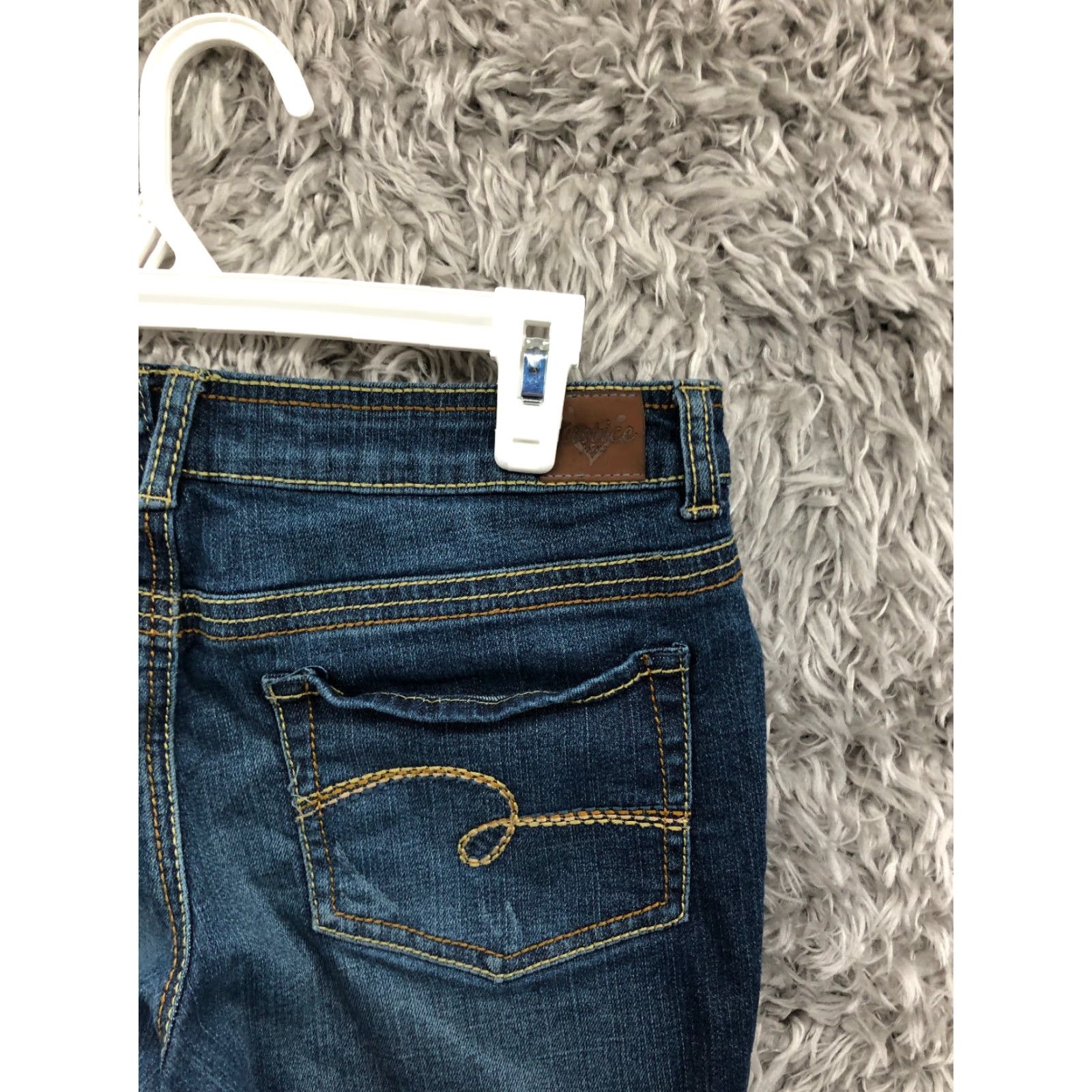 Vintage Justice Simply Low Capri Jeans Size 14 Juniors Dark Wash Blue Denim Womens Regular 5-Pocket Size 36" / US 14 / IT 50 - 7 Thumbnail