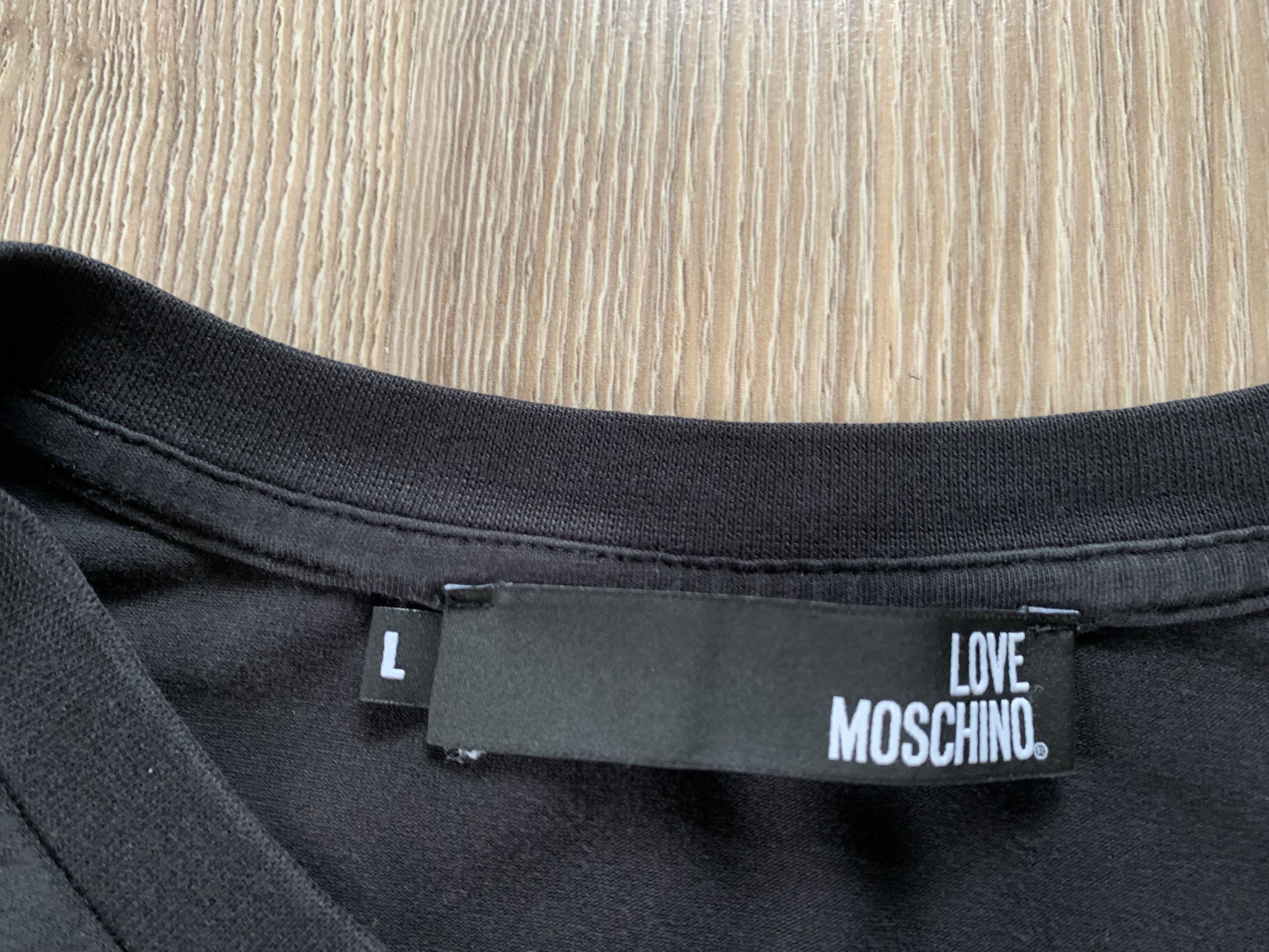 Moschino Vintage Love Moschino Black Cotton Printed T-Shirt Size US L / EU 52-54 / 3 - 6 Thumbnail