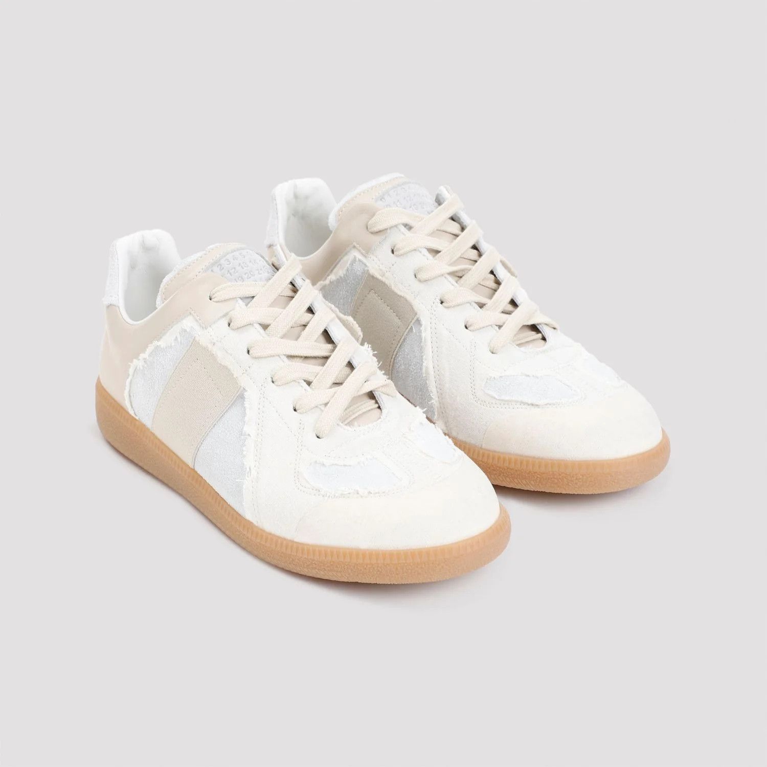 Maison Margiela o1w1db10725 Replica Low-Top Sneakers in White/Beige Size US 5.5 / IT 35.5 - 3 Thumbnail