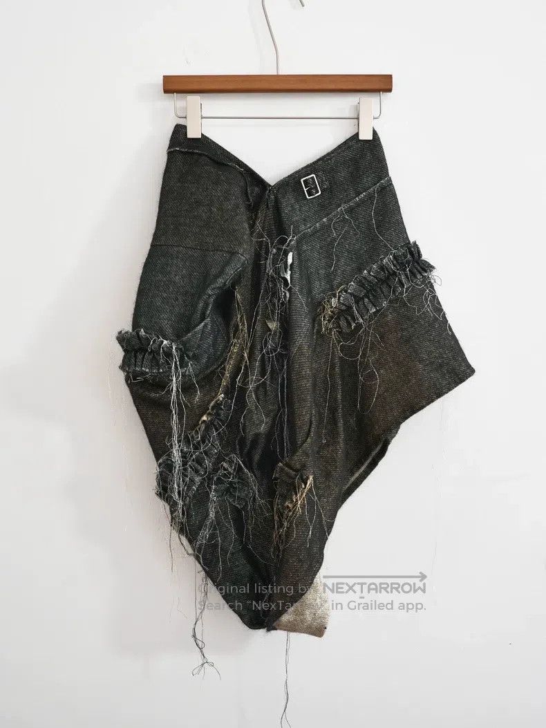 Comme des Garcons Comme Des Garcons size XS Asymmetric Gold Thread Skirt Size 23" - 4 Thumbnail