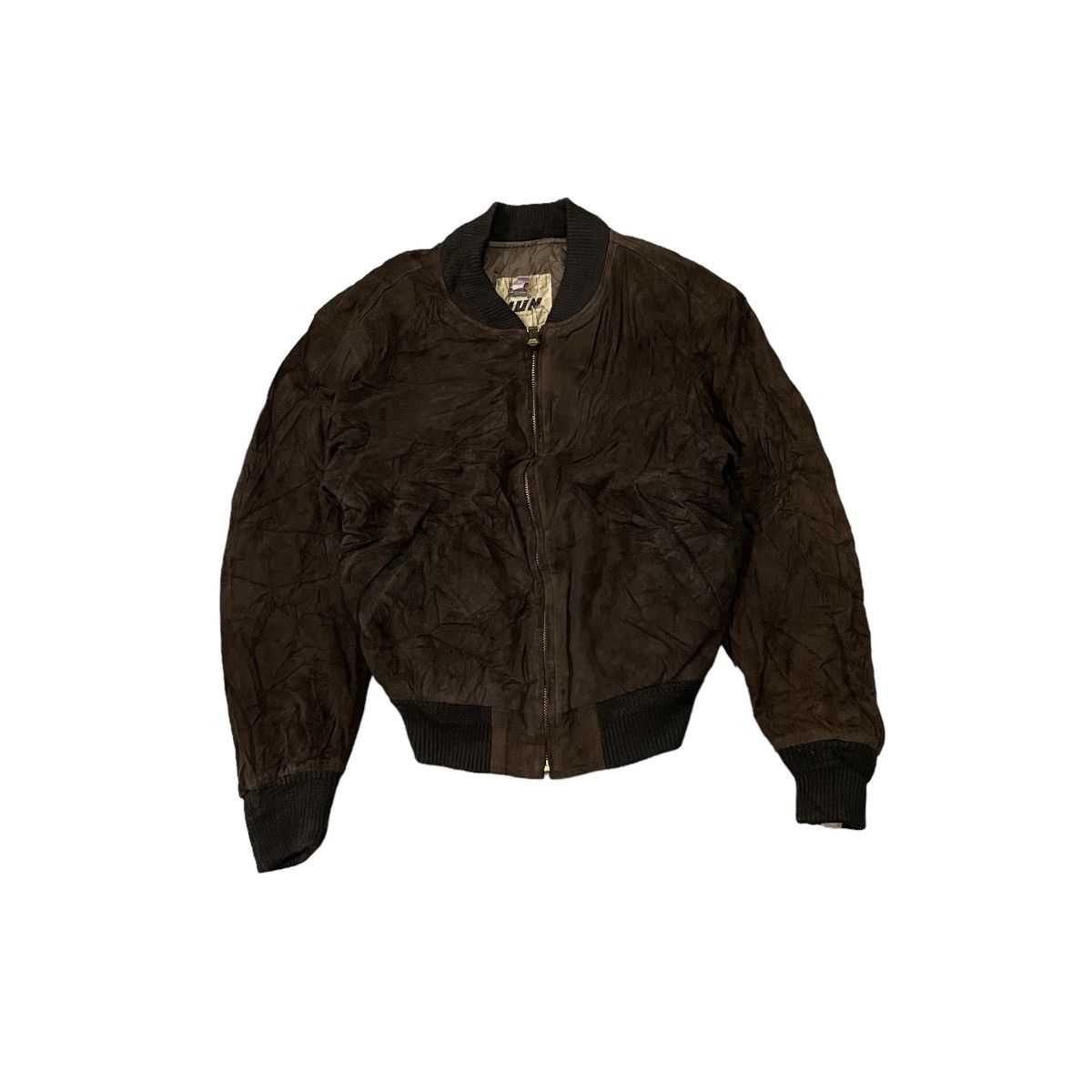 Leather Vintage Jun Men Suede Pigskin Leather Bomber Jacket Size US M / EU 48-50 / 2 - 2 Thumbnail