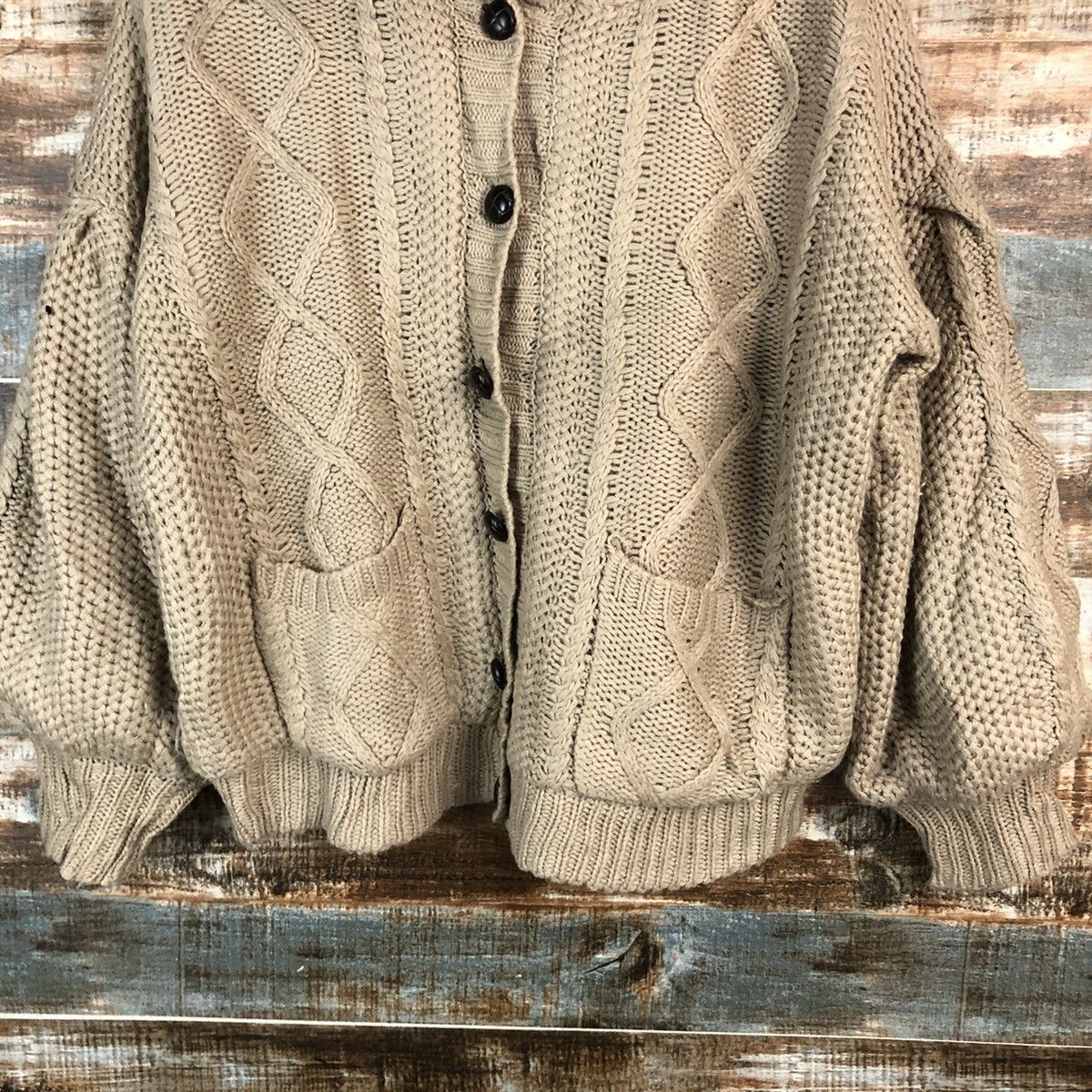 Homespun Knitwear × Japanese Brand Apres Jour Brown Knitwear Hoodie #A2405 Size L / US 10 / IT 46 - 6 Thumbnail