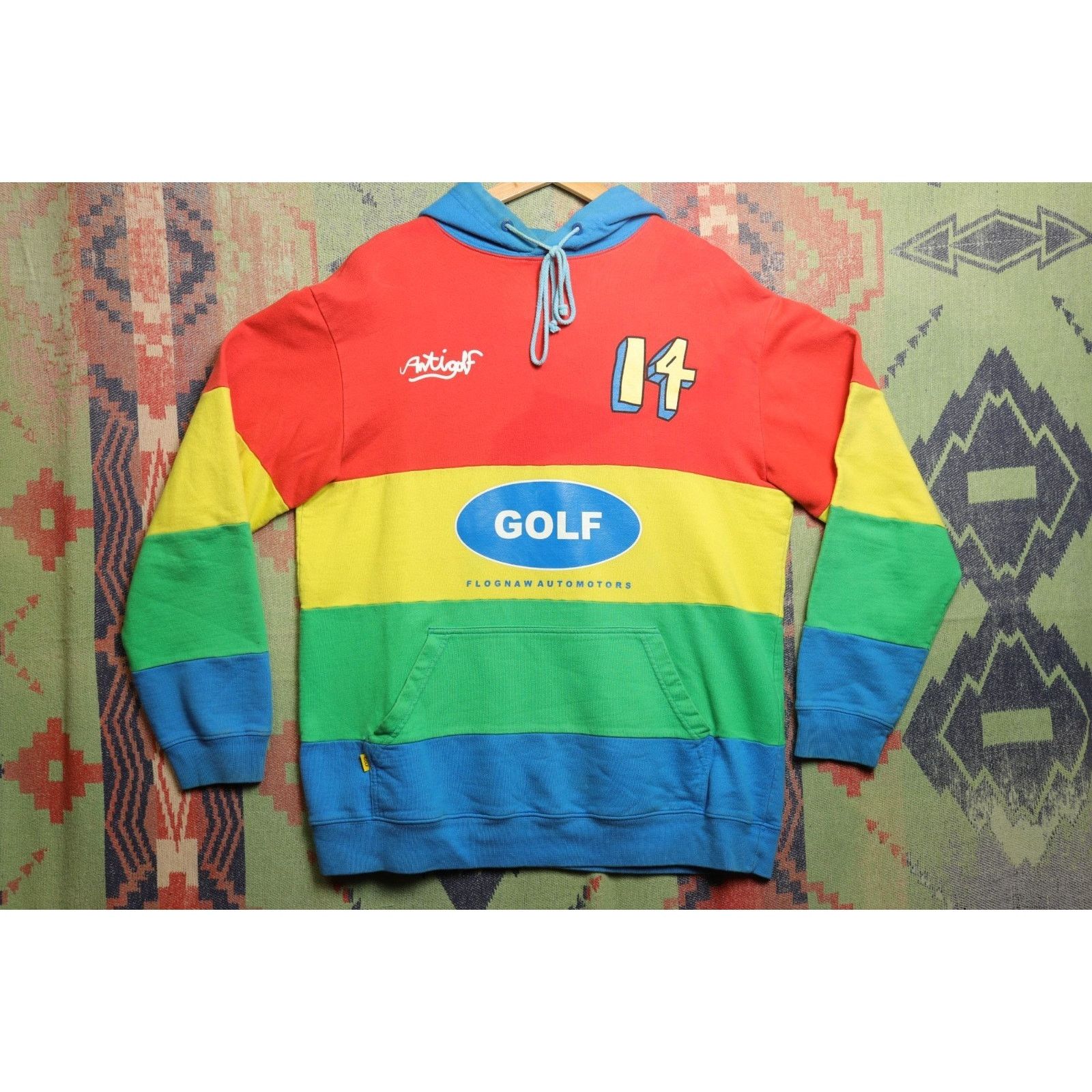 Golf Wang Golf Wang Flognaw Racing Rainbow Hoodie Size Medium Size US M / EU 48-50 / 2 - 1 Thumbnail