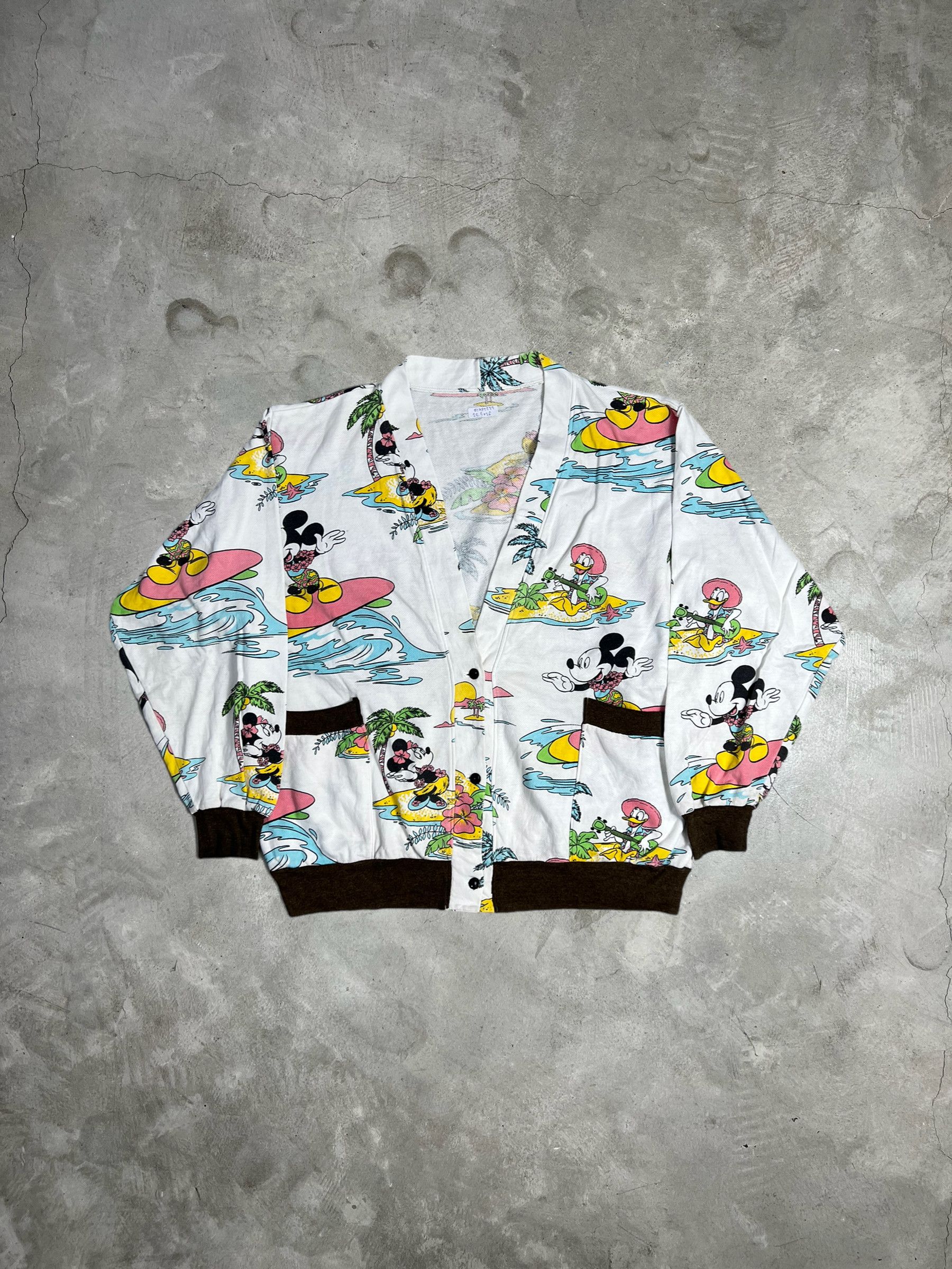 Disney × Vintage Vintage 90s Mickey&Minnie Mouse OVP Cardigan GTMPT277 Size US XL / EU 56 / 4 - 1 Thumbnail