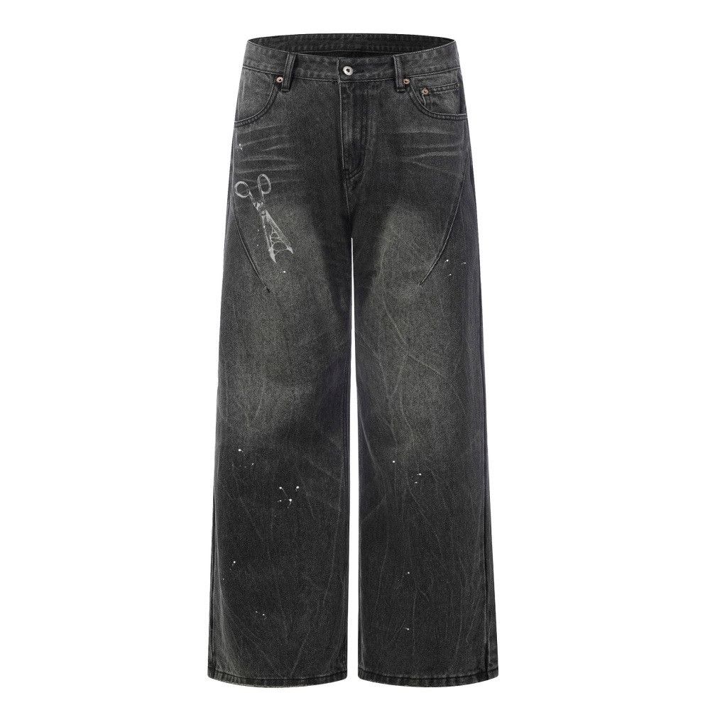 Vintage Street-Style American Retro Distressed Washed Denim Jeans Size US 32 / EU 48 - 1 Thumbnail