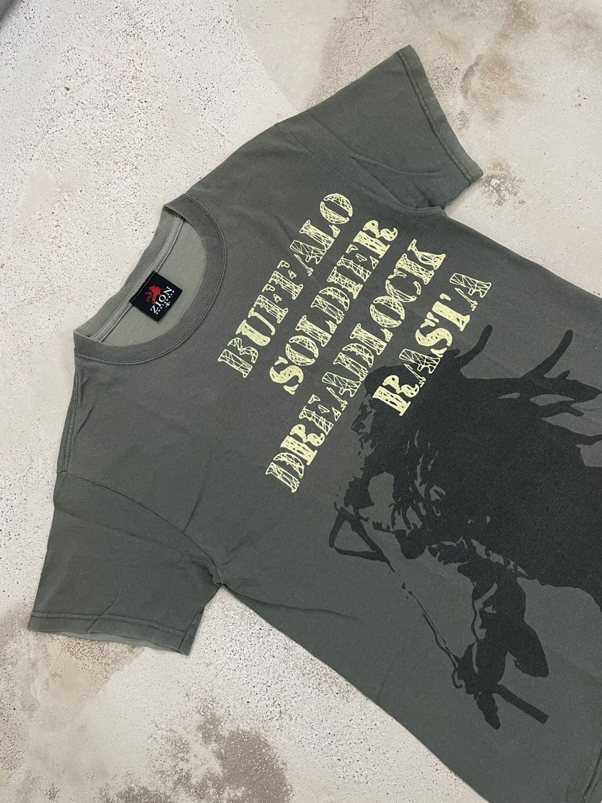 Band Tees Vintage Y2K Sunfaded Zion Bob Marley Dreadlock Rasta Size US S / EU 44-46 / 1 - 4 Thumbnail