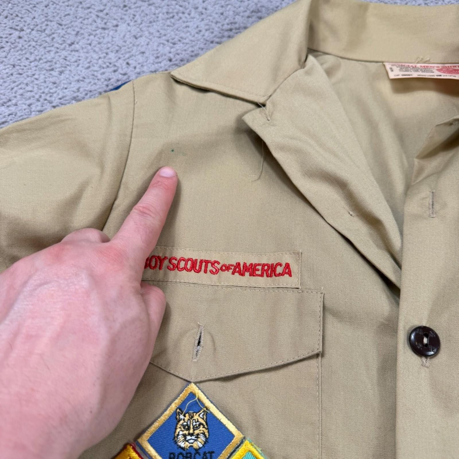 Other Vintage Boy Scouts of America Shirt Uniform Mens S Tan Size US S / EU 44-46 / 1 - 9 Thumbnail