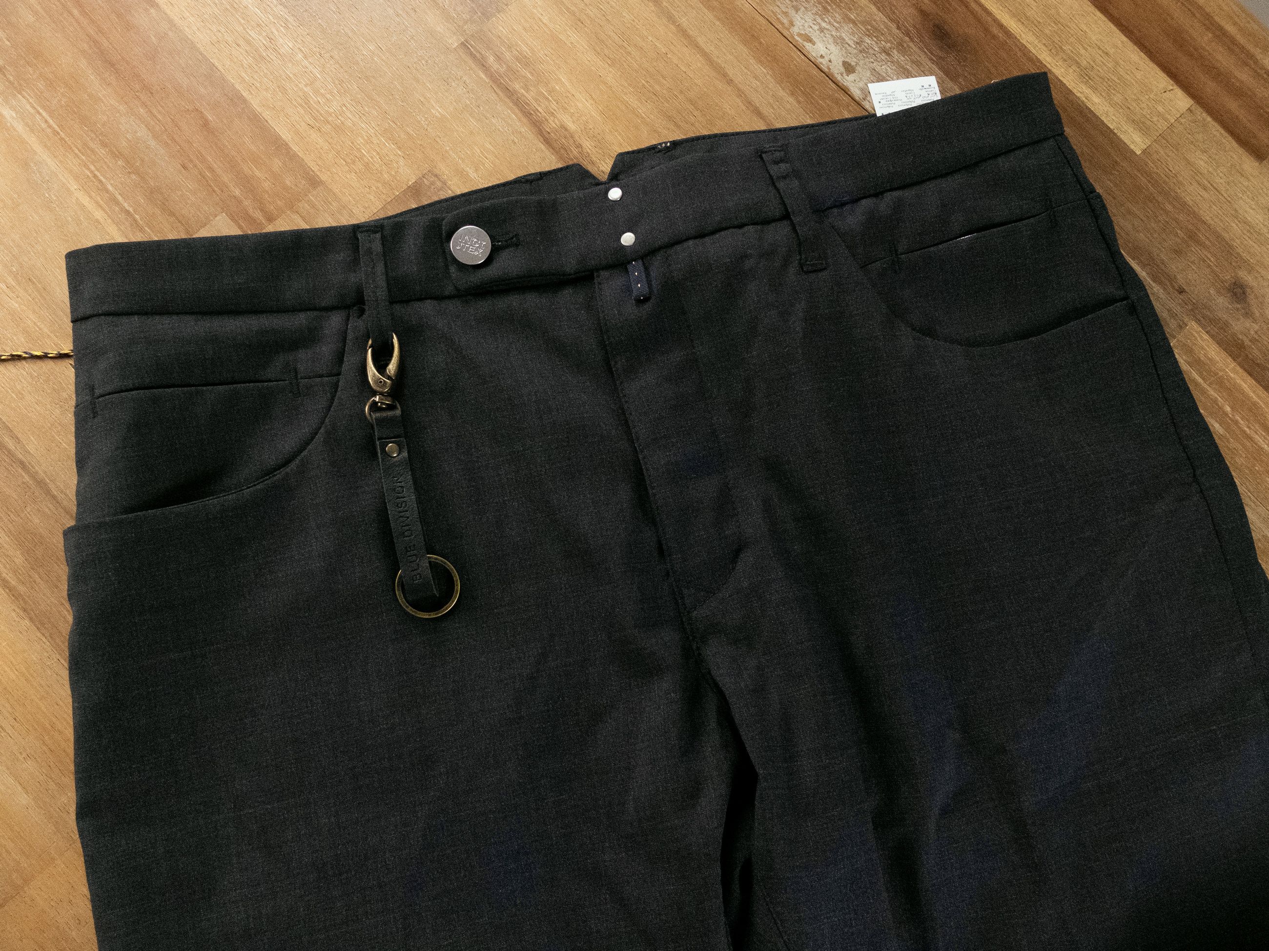 Incotex INCOTEX Blue Division anthracite gray slim fit wool pants 37 Size US 37 - 2 Thumbnail